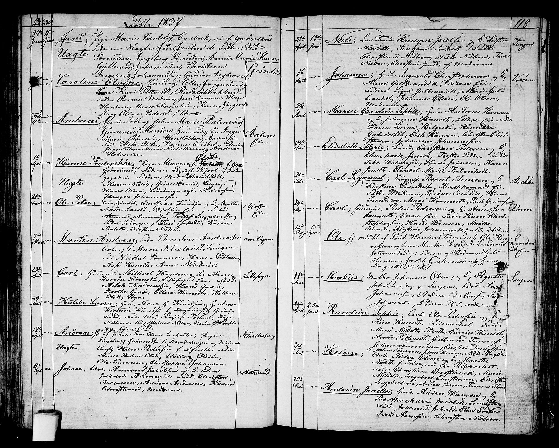 Aker prestekontor kirkebøker, AV/SAO-A-10861/G/L0006: Parish register (copy) no. 6, 1830-1838, p. 118