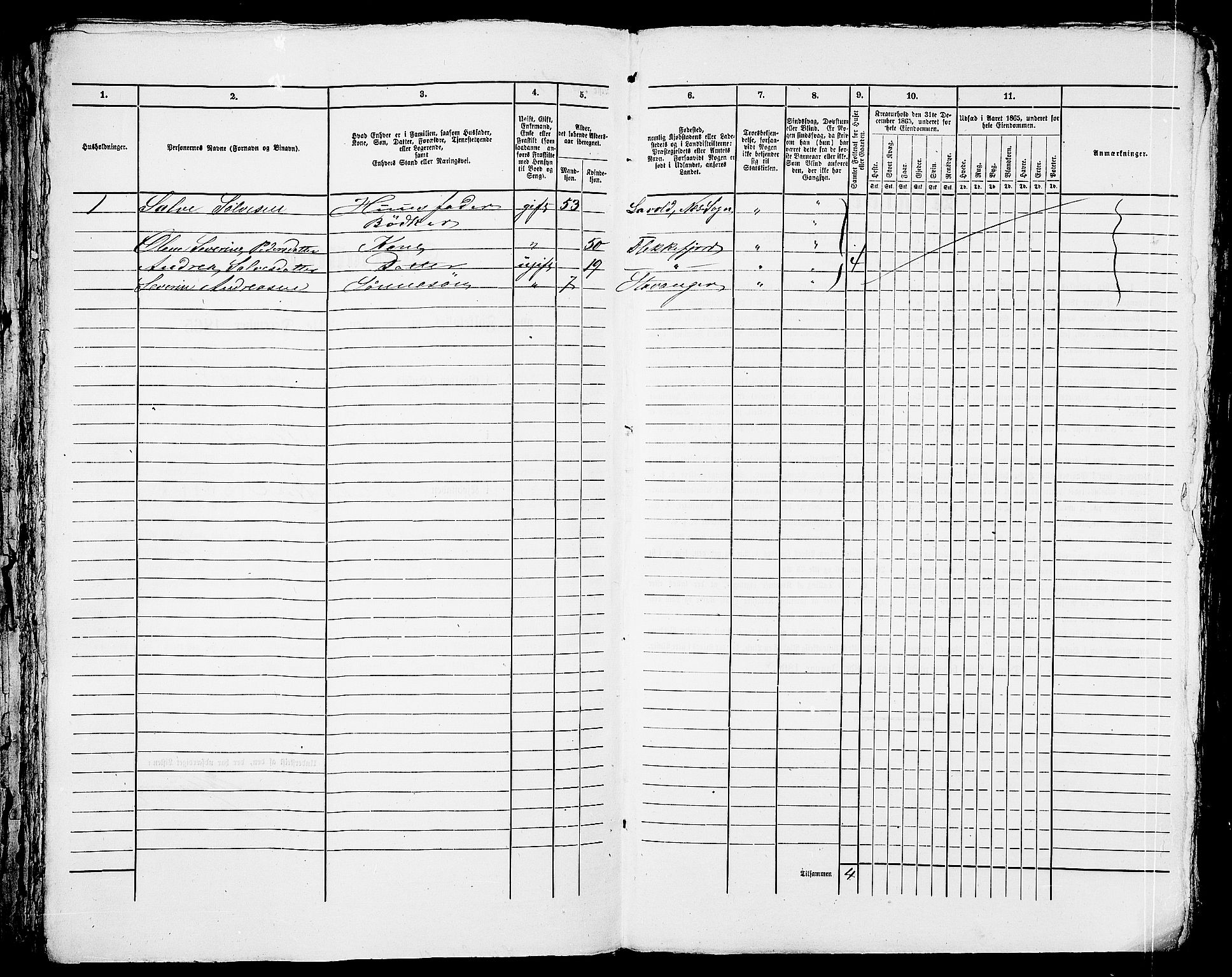 RA, 1865 census for Flekkefjord/Flekkefjord, 1865, p. 149