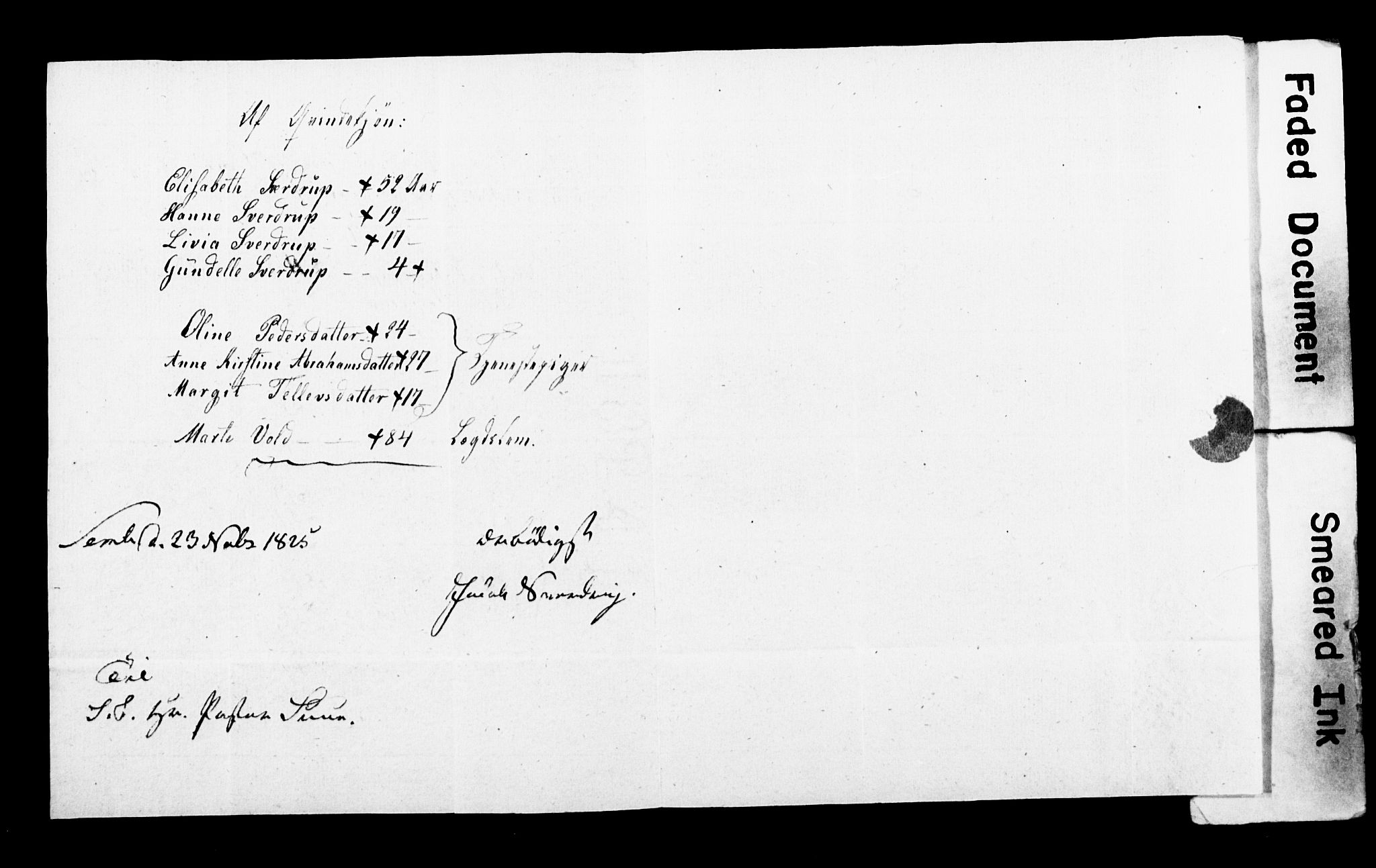 , Census 1825 for Borre, 1825, p. 3