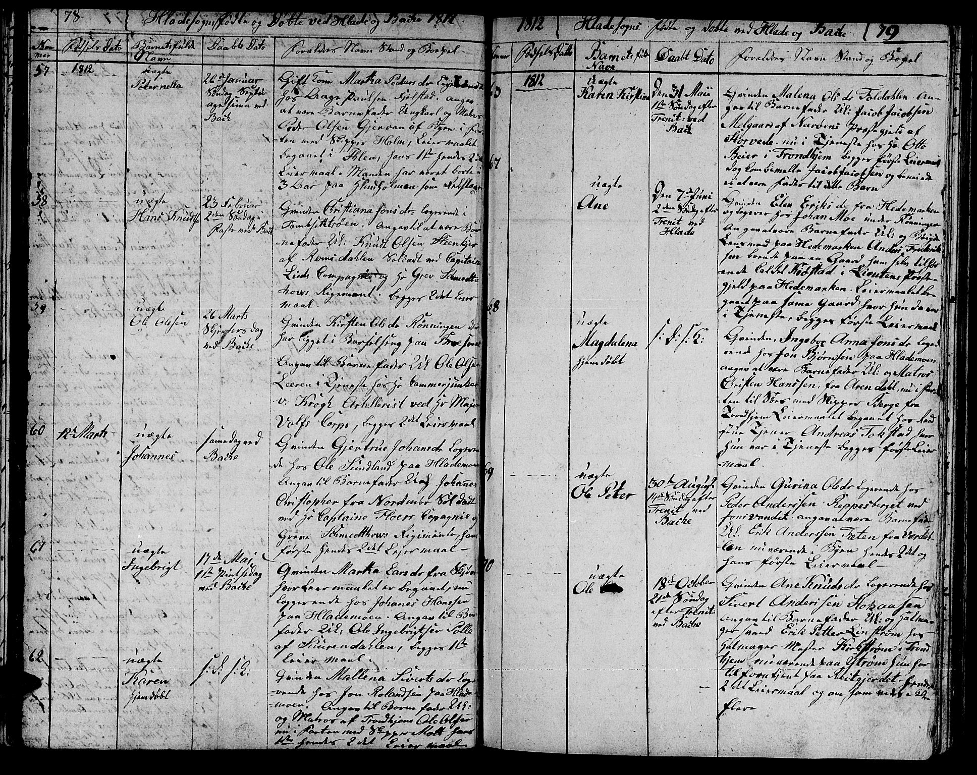 Ministerialprotokoller, klokkerbøker og fødselsregistre - Sør-Trøndelag, SAT/A-1456/606/L0306: Parish register (copy) no. 606C02, 1797-1829, p. 78-79