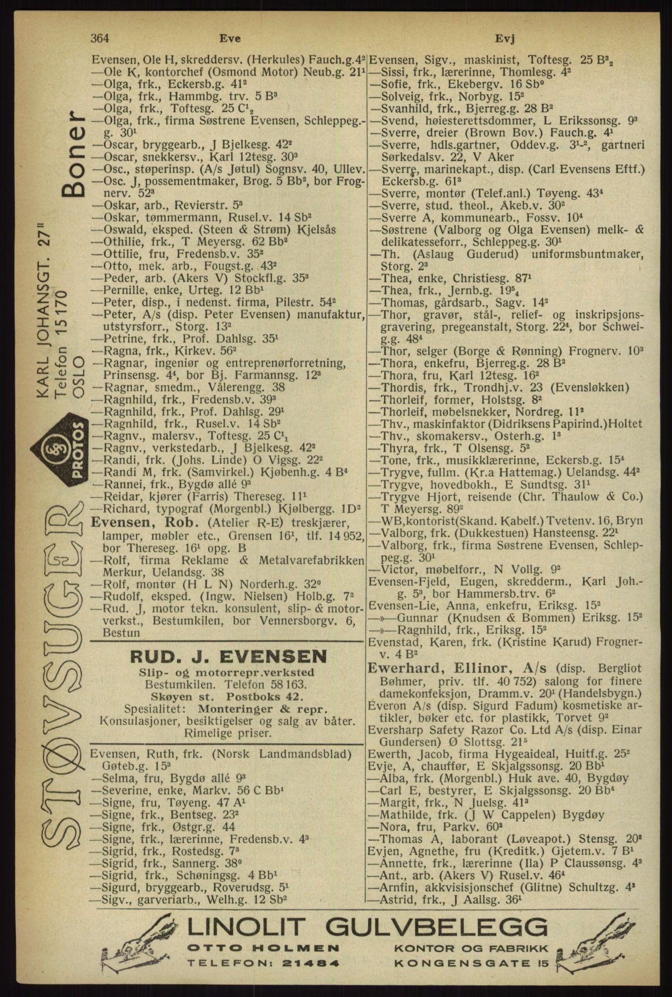 Kristiania/Oslo adressebok, PUBL/-, 1933, p. 364