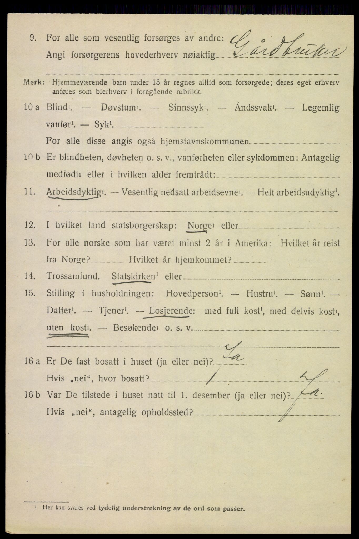 SAH, 1920 census for Vang (Hedmark), 1920, p. 3576