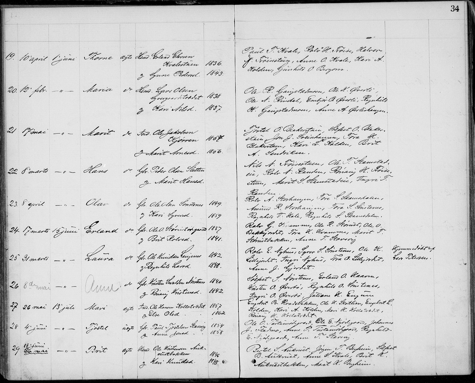 Lom prestekontor, SAH/PREST-070/L/L0013: Parish register (copy) no. 13, 1874-1938, p. 34