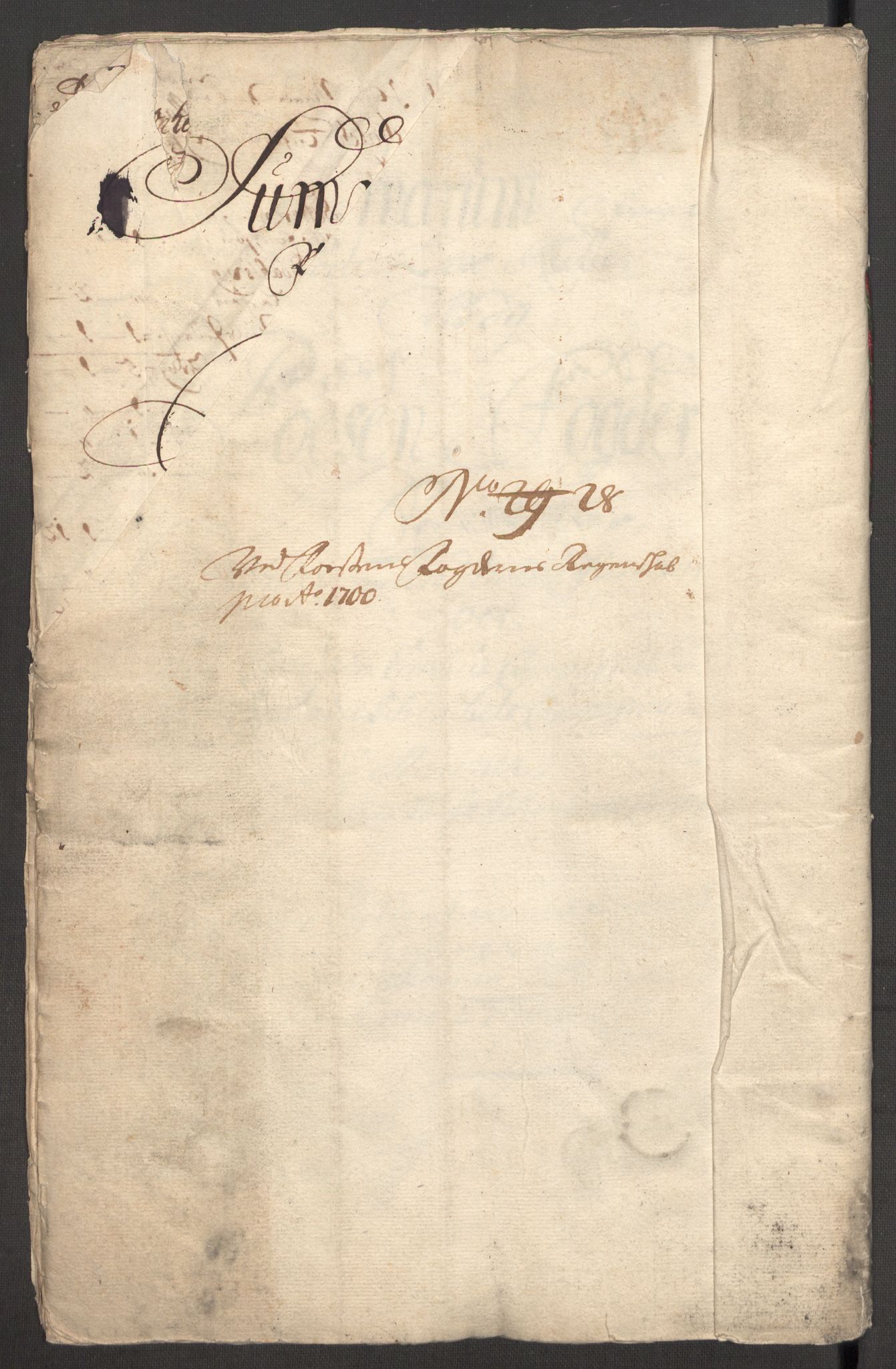 Rentekammeret inntil 1814, Reviderte regnskaper, Fogderegnskap, AV/RA-EA-4092/R57/L3854: Fogderegnskap Fosen, 1700-1701, p. 212