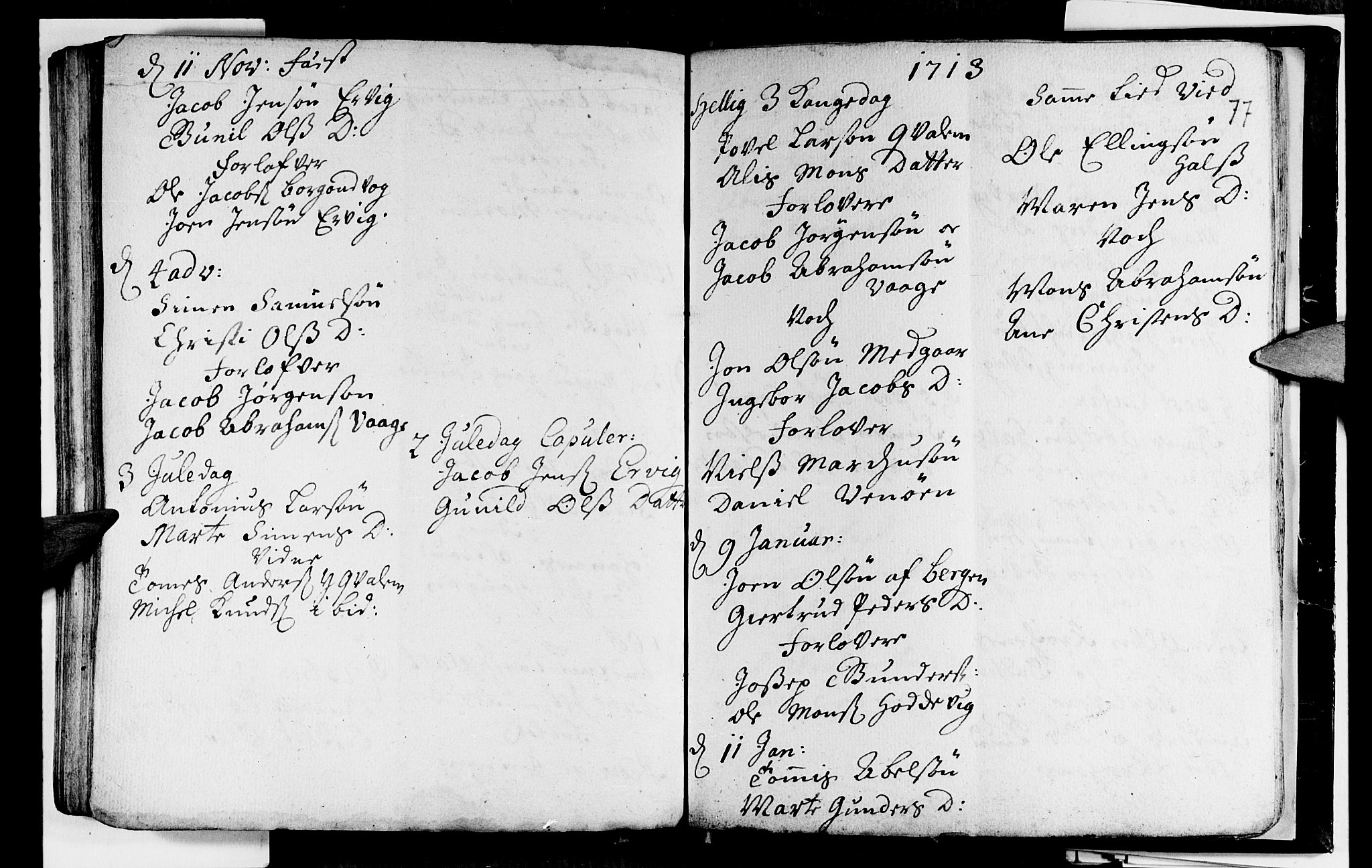 Selje sokneprestembete, AV/SAB-A-99938/H/Ha/Haa/Haaa: Parish register (official) no. A 2, 1704-1715, p. 77