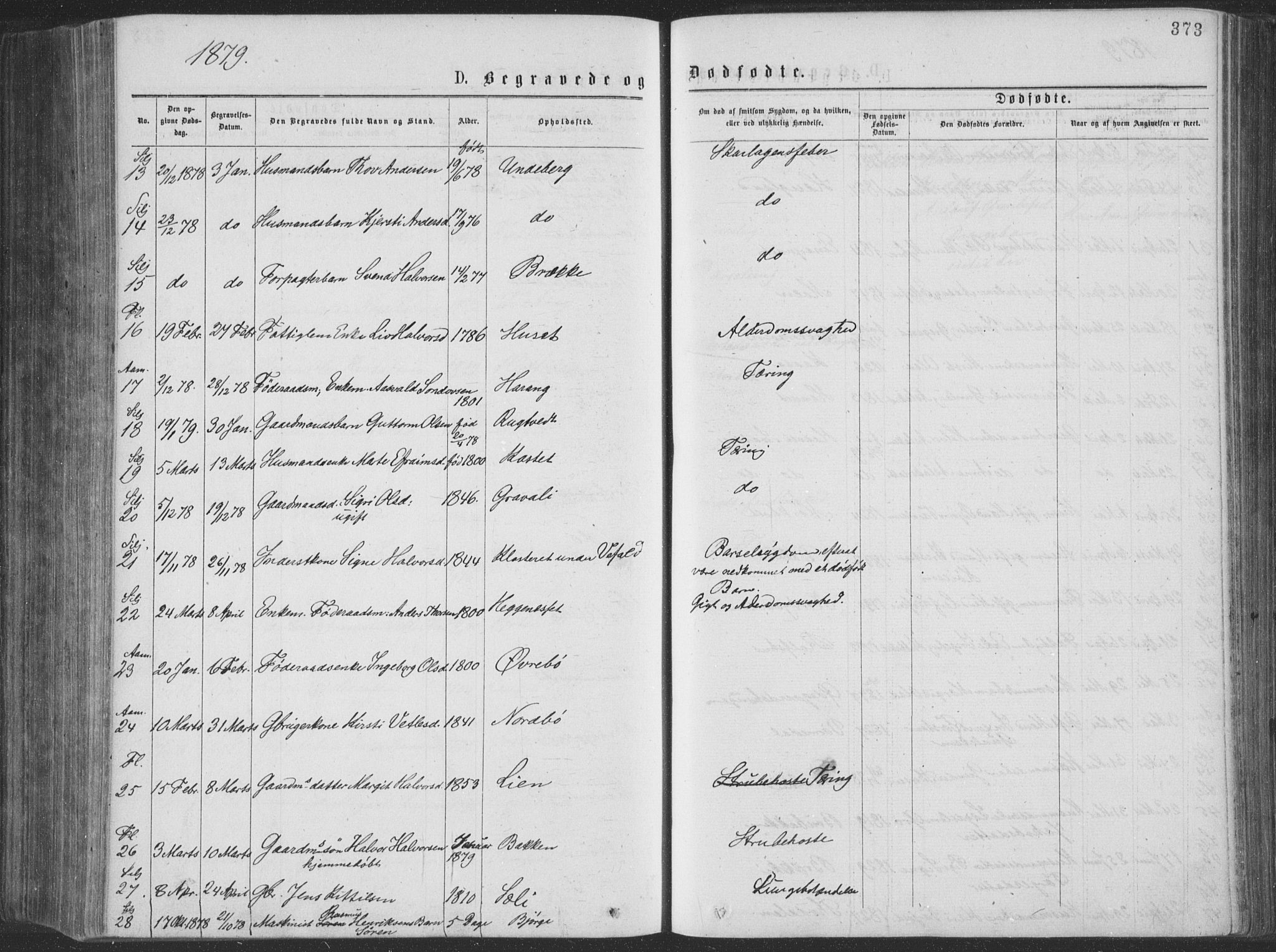 Seljord kirkebøker, SAKO/A-20/F/Fa/L0014: Parish register (official) no. I 14, 1877-1886, p. 373
