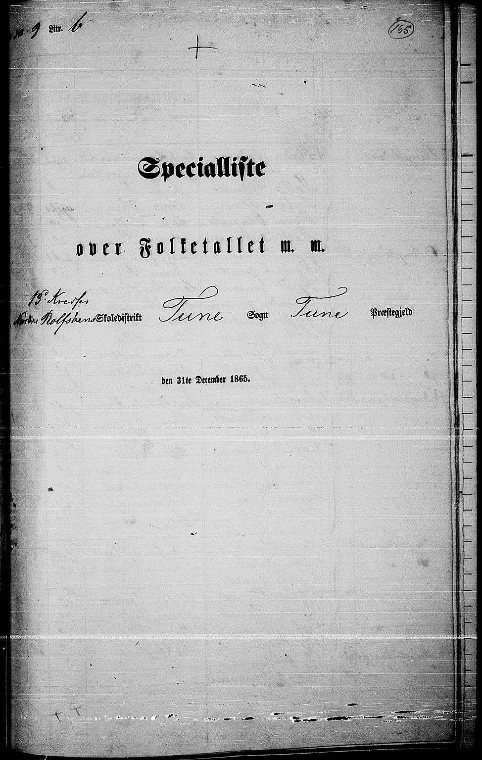 RA, 1865 census for Tune, 1865, p. 244