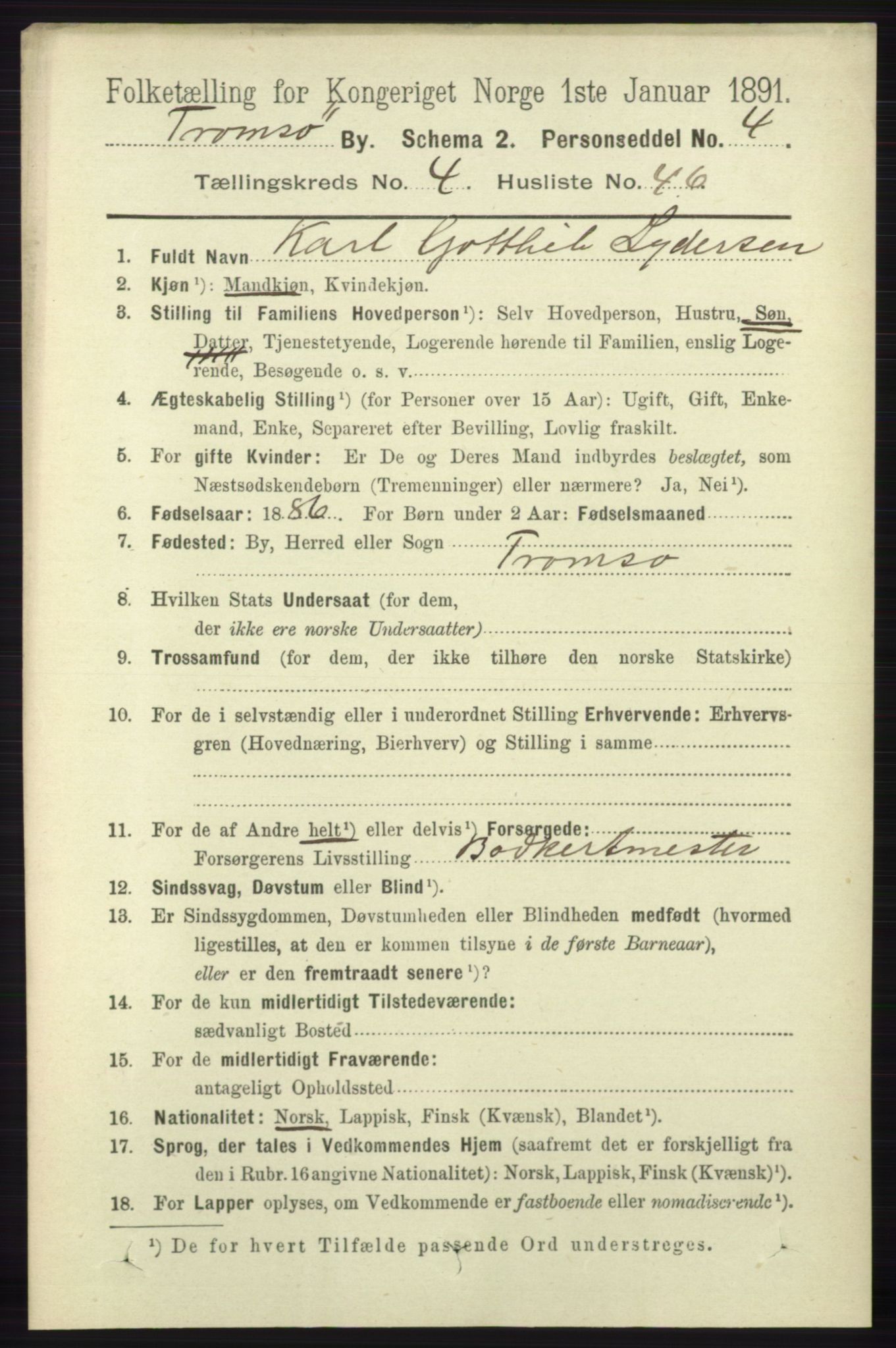 RA, 1891 census for 1902 Tromsø, 1891, p. 4725