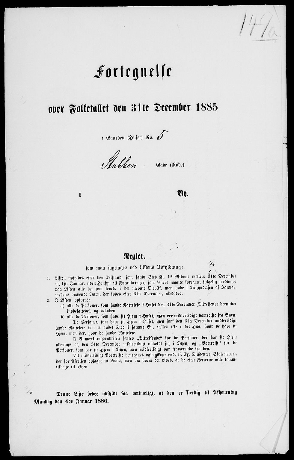 RA, 1885 census for 0301 Kristiania, 1885, p. 2742