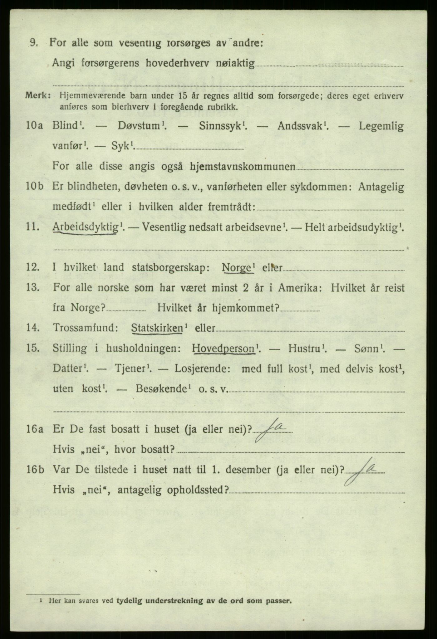 SAB, 1920 census for Jølster, 1920, p. 6077