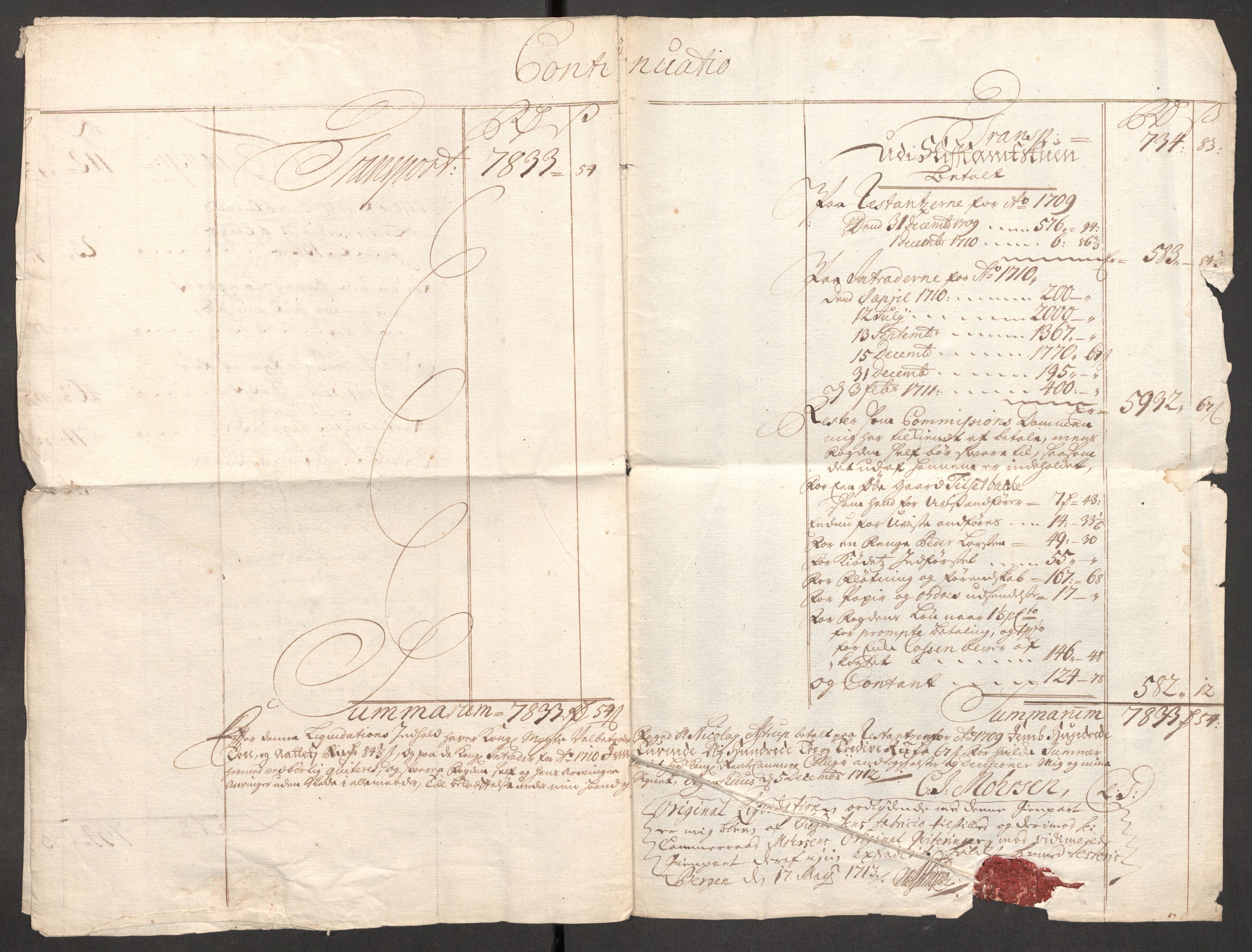 Rentekammeret inntil 1814, Reviderte regnskaper, Fogderegnskap, RA/EA-4092/R54/L3563: Fogderegnskap Sunnmøre, 1710, p. 19