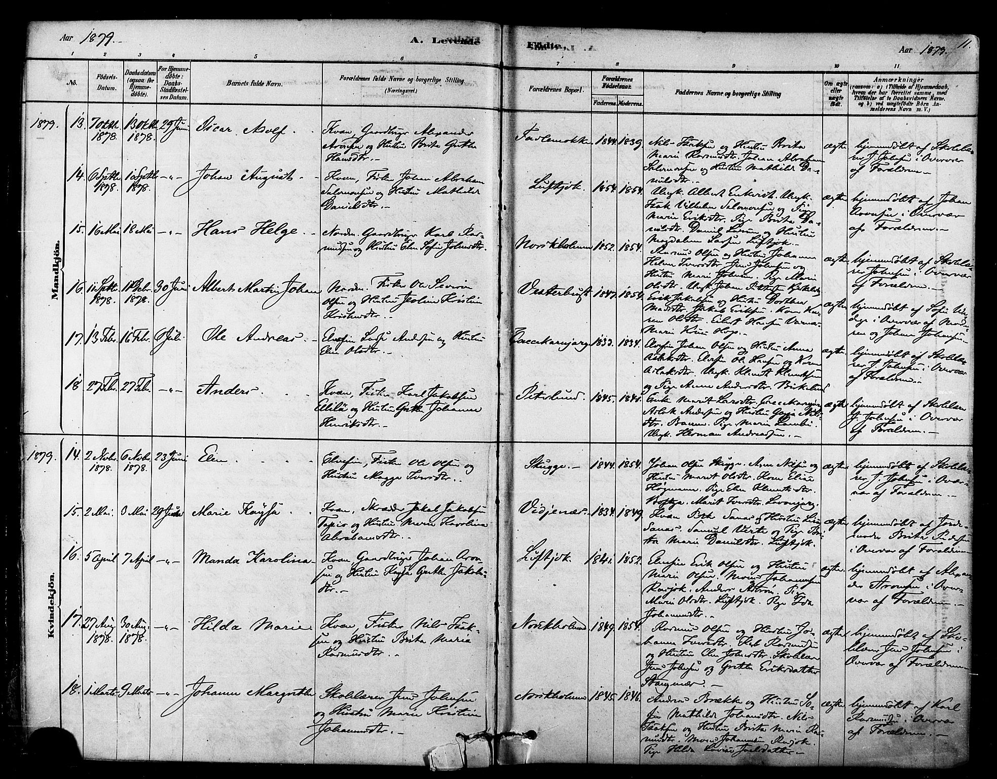 Tana sokneprestkontor, AV/SATØ-S-1334/H/Ha/L0004kirke: Parish register (official) no. 4, 1878-1891, p. 11