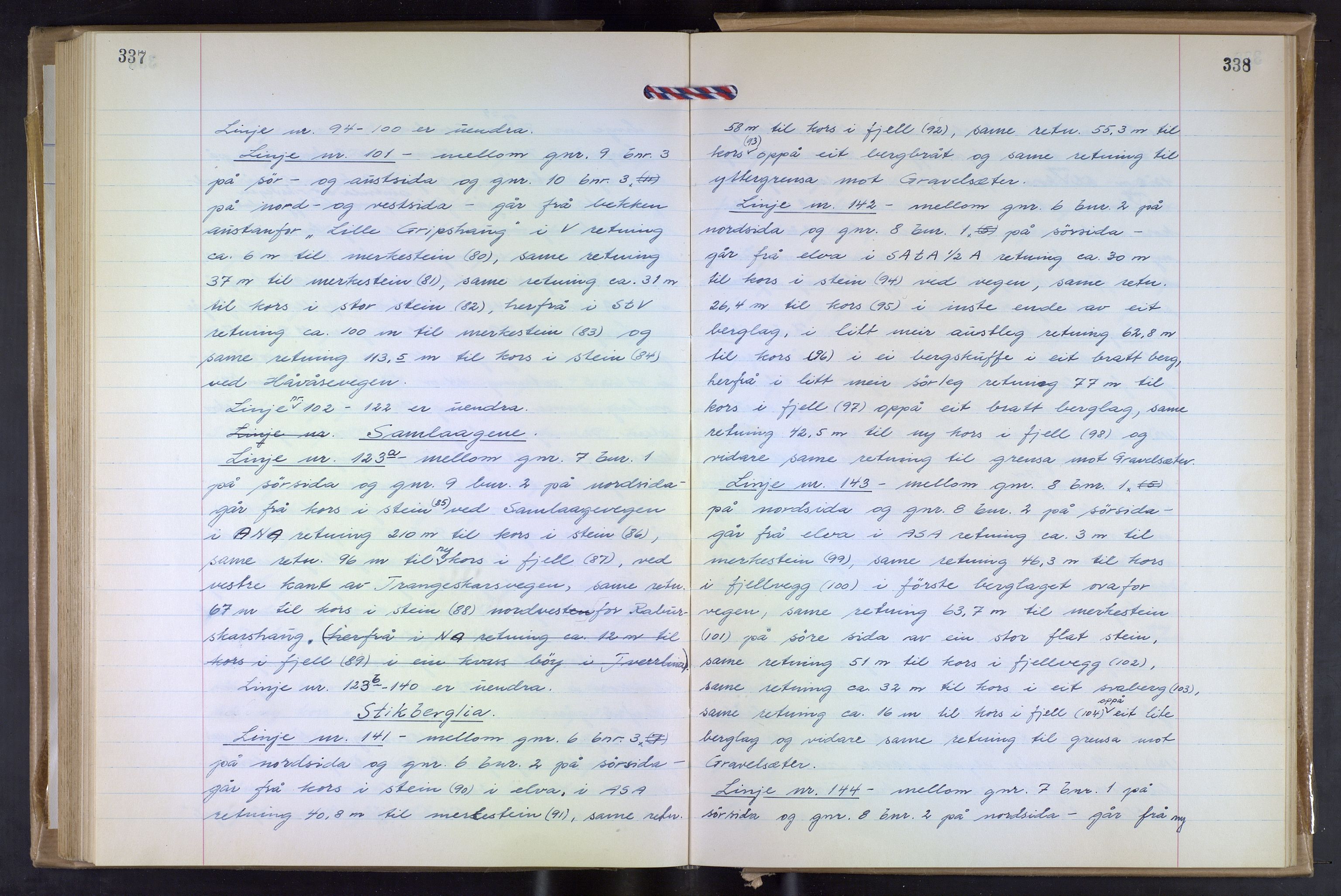 Hordaland jordskiftedøme - VII Indre Sunnhordland jordskiftedistrikt, AV/SAB-A-7401/A/Aa/L0031: Forhandlingsprotokoll, 1960-1967, p. 337-338