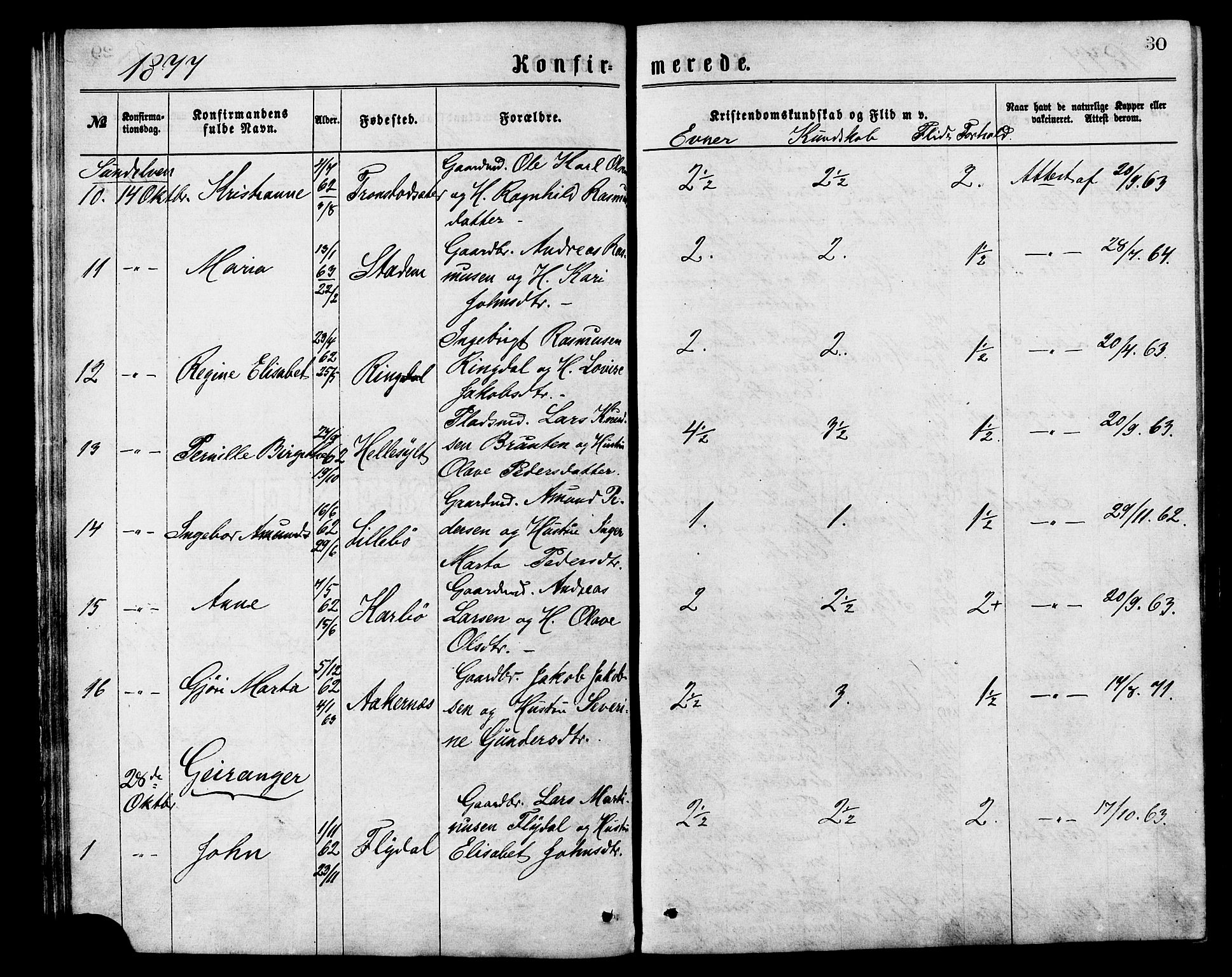 Ministerialprotokoller, klokkerbøker og fødselsregistre - Møre og Romsdal, AV/SAT-A-1454/517/L0227: Parish register (official) no. 517A07, 1870-1886, p. 30