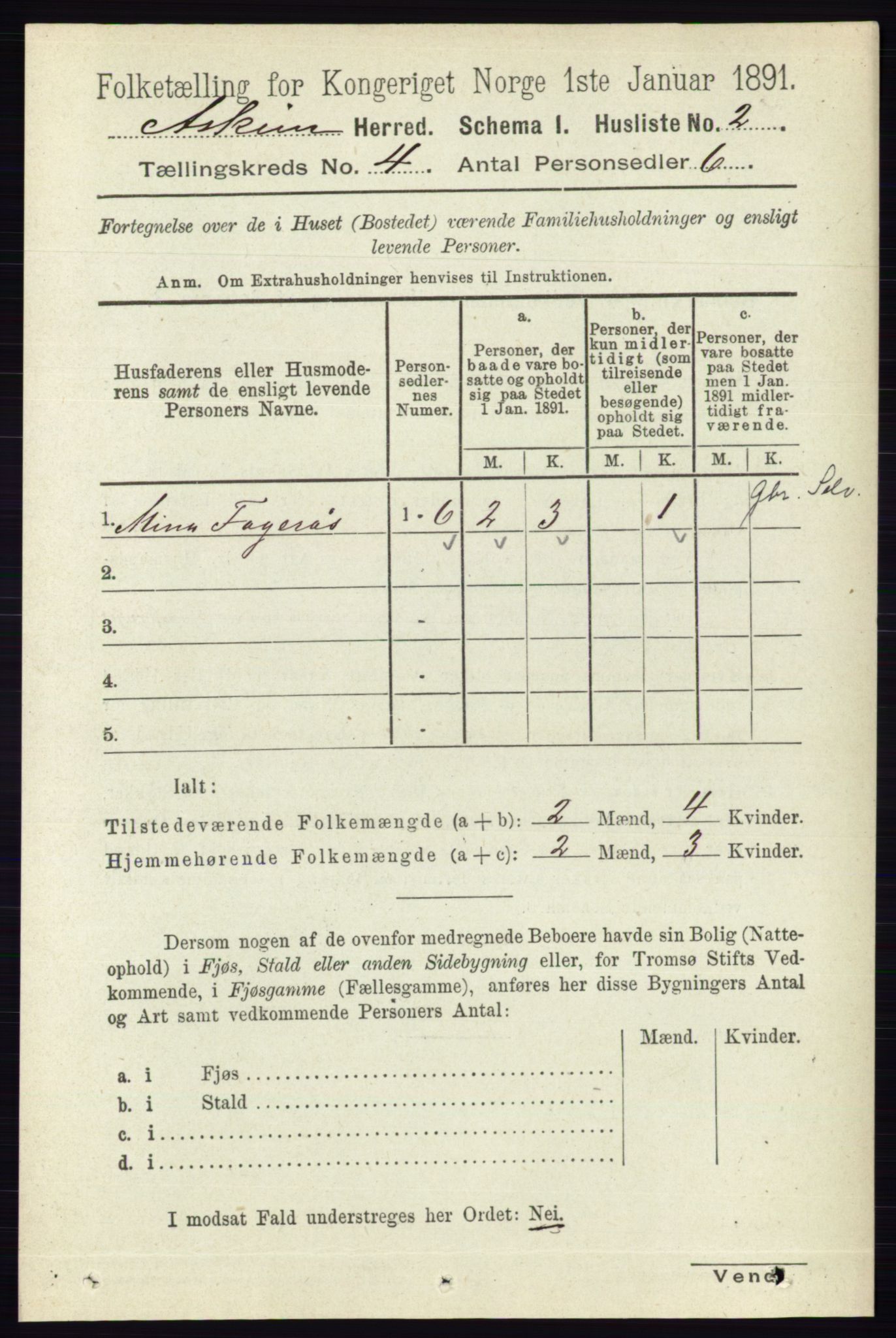 RA, 1891 census for 0124 Askim, 1891, p. 467