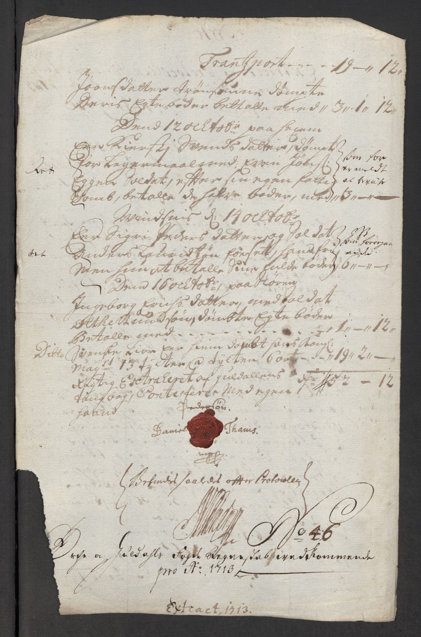 Rentekammeret inntil 1814, Reviderte regnskaper, Fogderegnskap, AV/RA-EA-4092/R60/L3964: Fogderegnskap Orkdal og Gauldal, 1713, p. 407