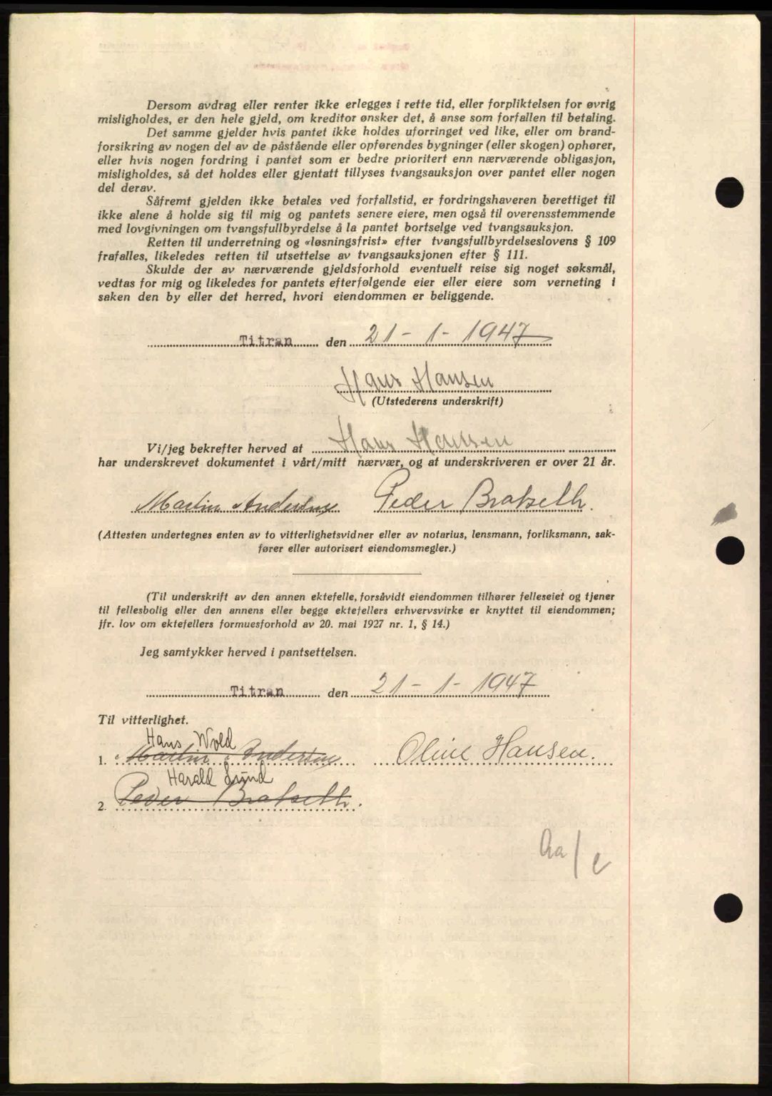 Hitra sorenskriveri, AV/SAT-A-0018/2/2C/2Ca: Mortgage book no. B1, 1939-1949, Diary no: : 102/1948
