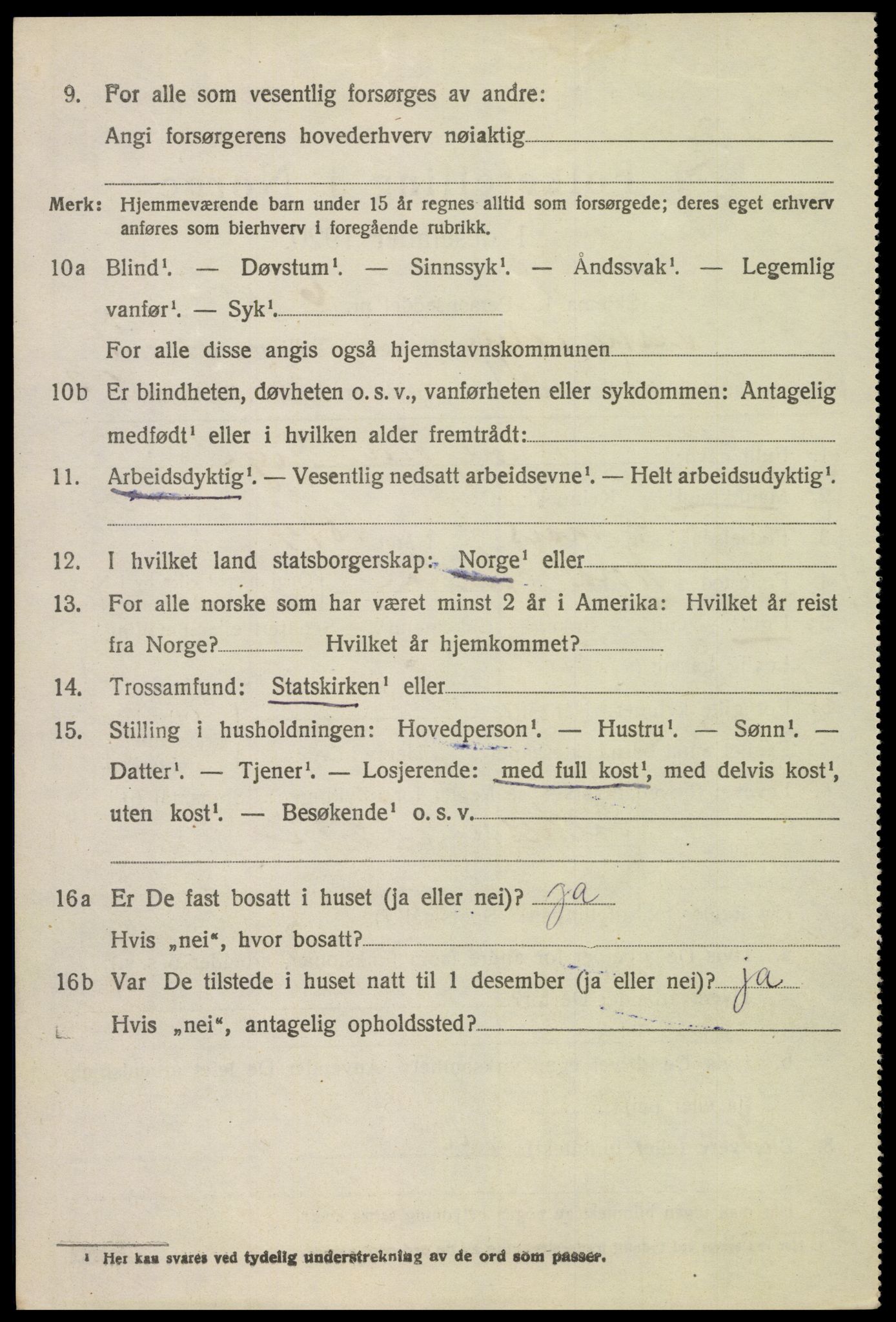 SAH, 1920 census for Vestre Toten, 1920, p. 9683