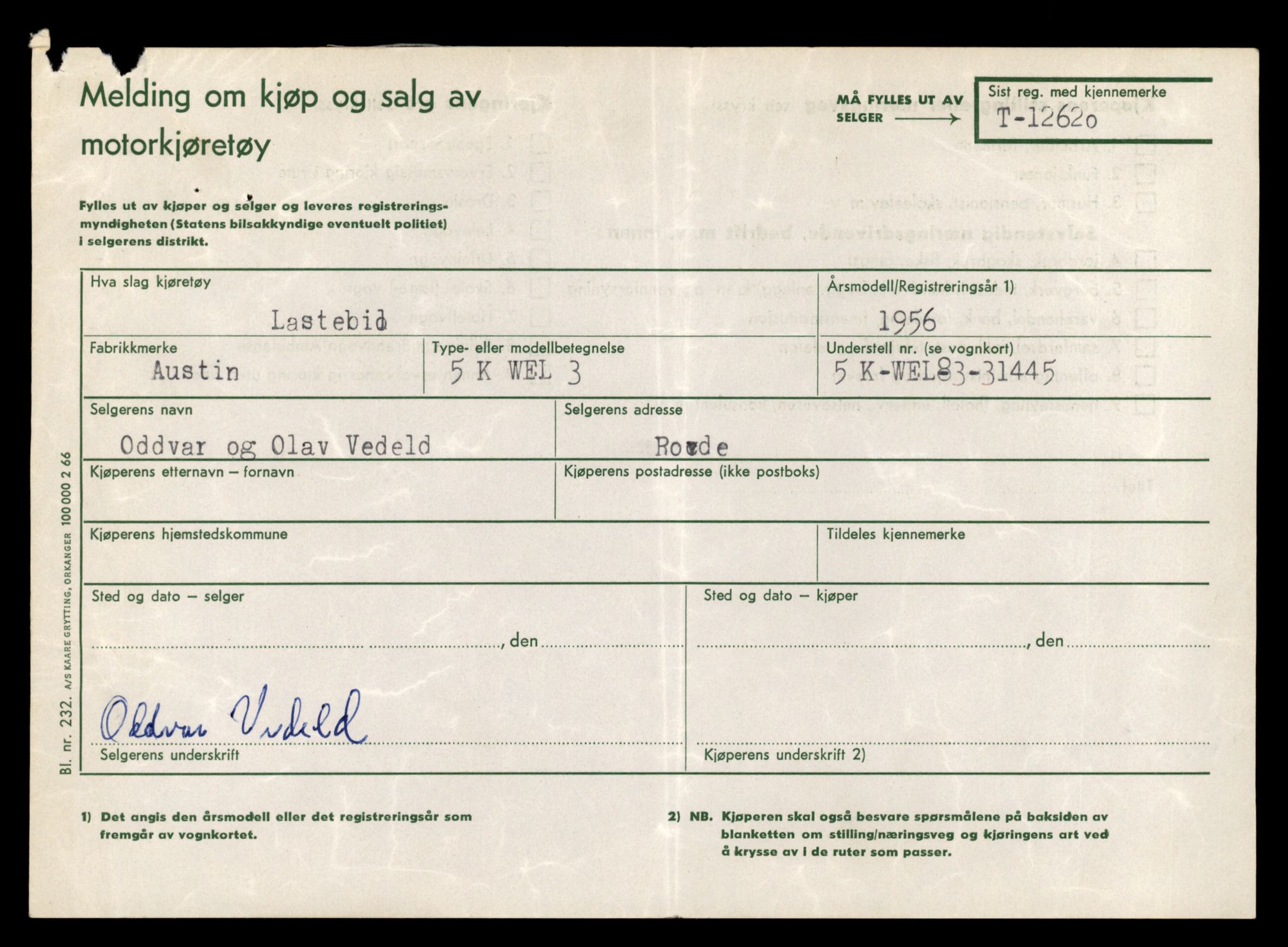 Møre og Romsdal vegkontor - Ålesund trafikkstasjon, AV/SAT-A-4099/F/Fe/L0034: Registreringskort for kjøretøy T 12500 - T 12652, 1927-1998, p. 2350