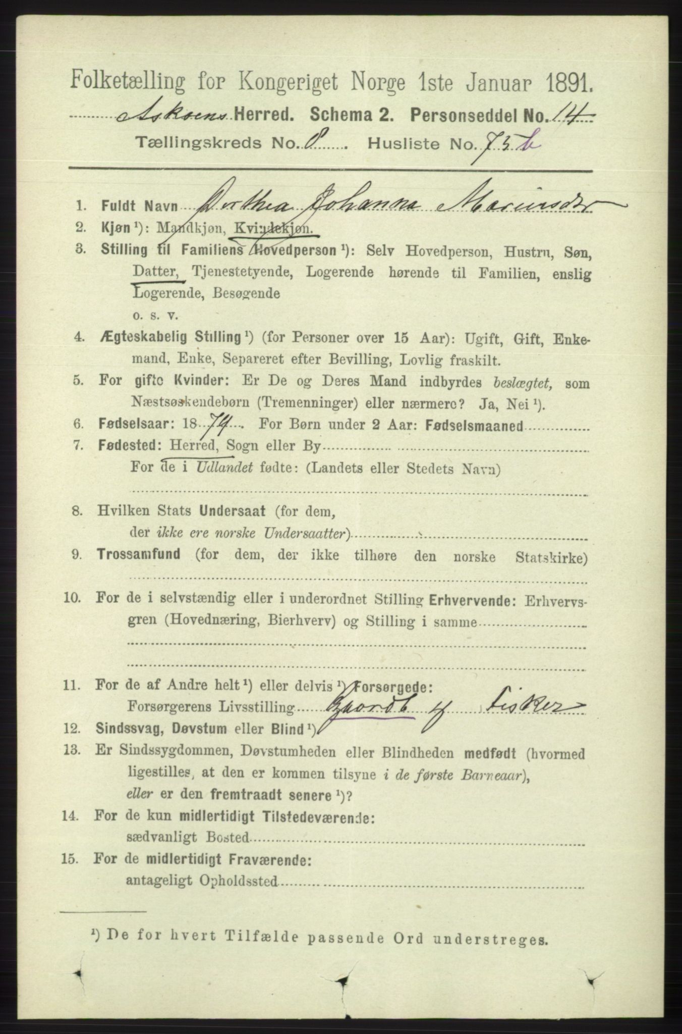 RA, 1891 census for 1247 Askøy, 1891, p. 5887