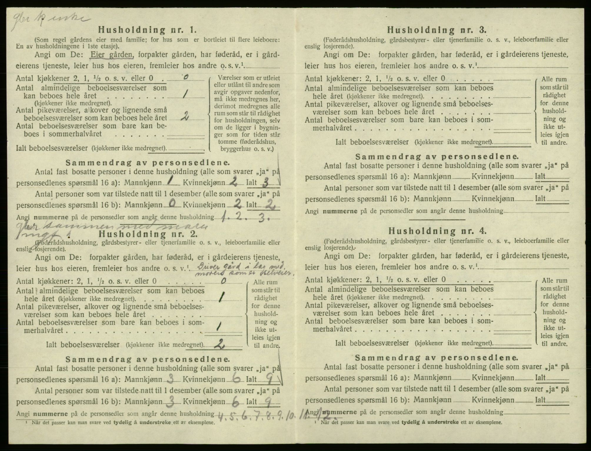 SAB, 1920 census for Samnanger, 1920, p. 191