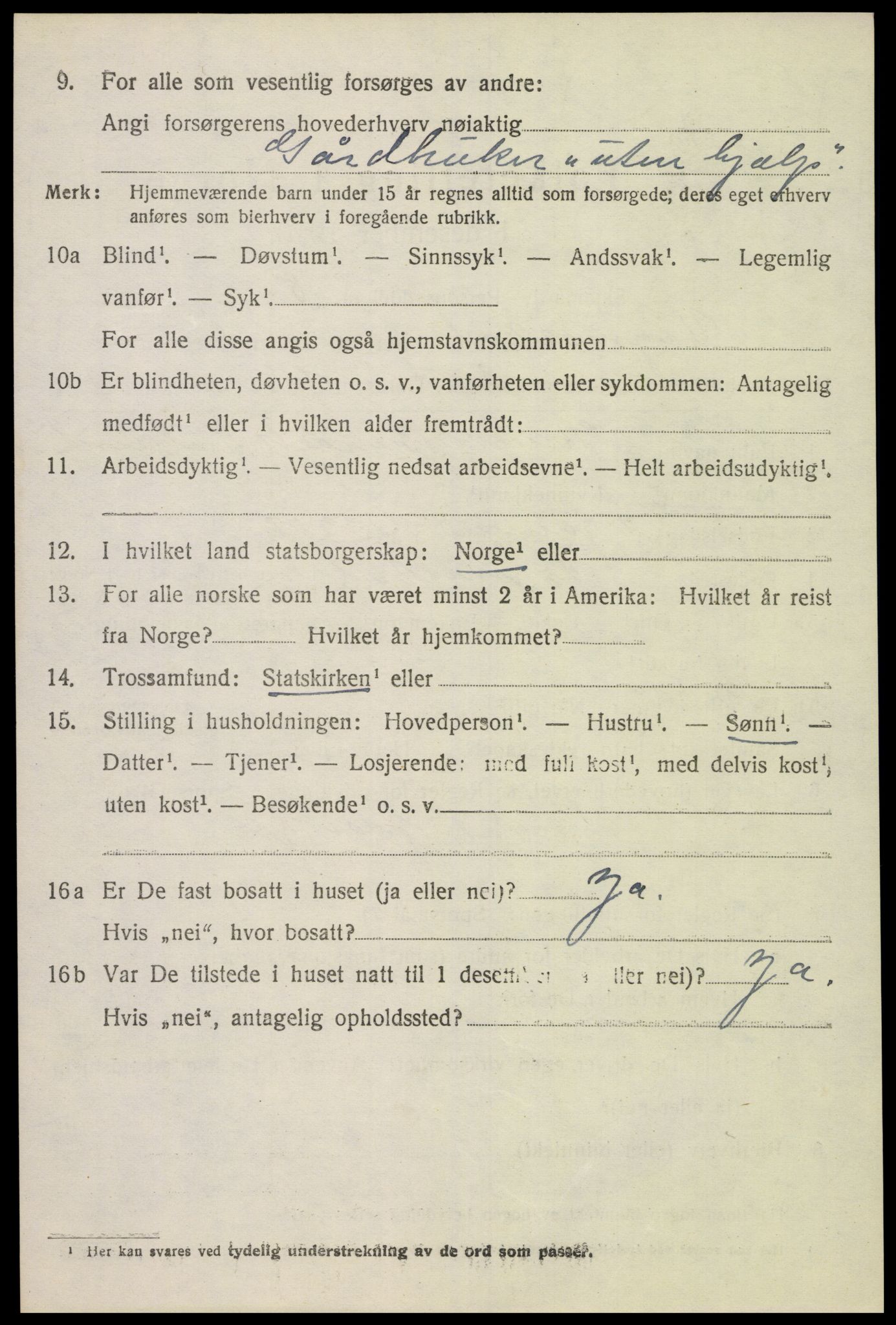 SAK, 1920 census for Vigmostad, 1920, p. 1150
