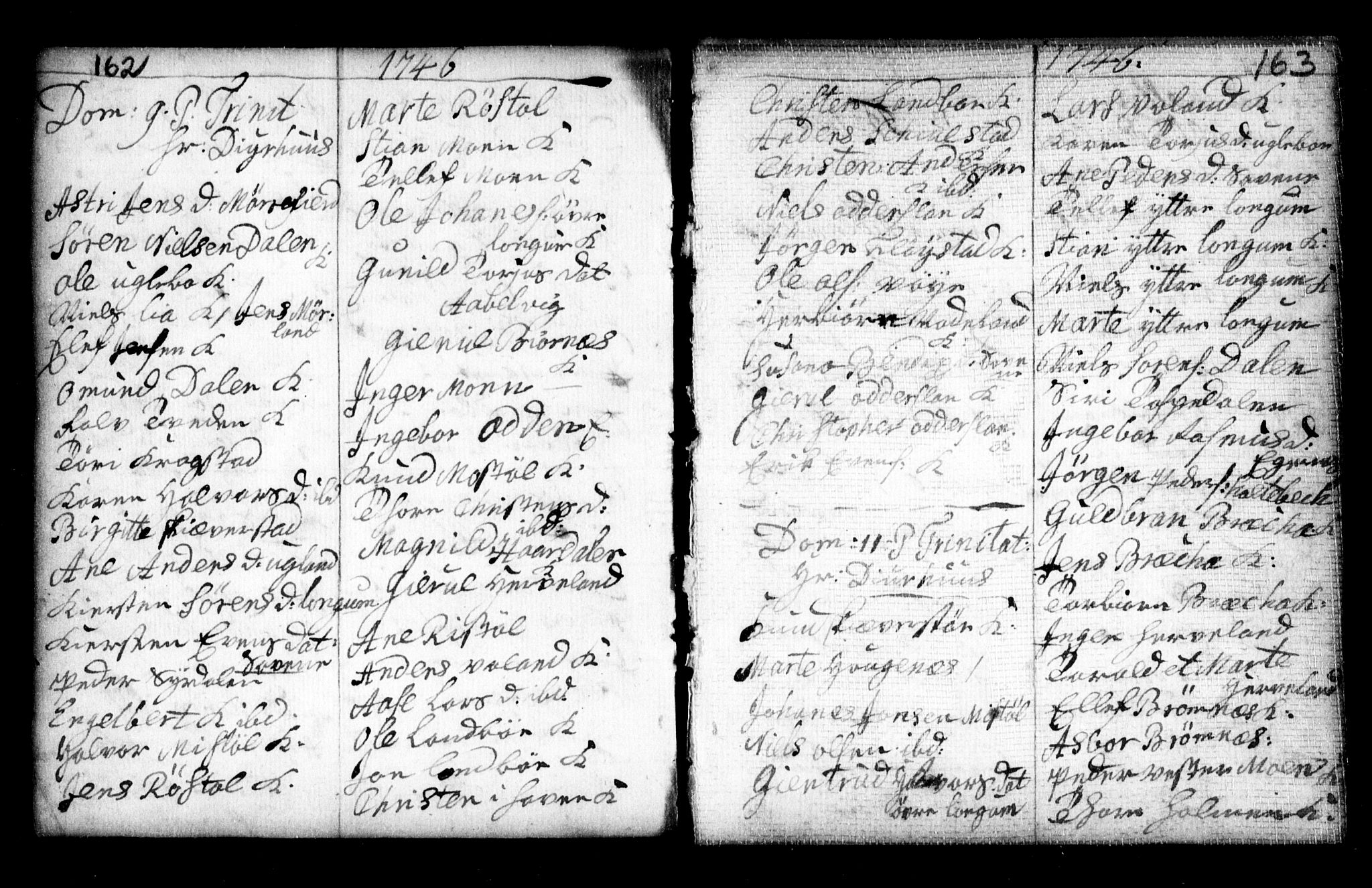 Holt sokneprestkontor, AV/SAK-1111-0021/F/Fa/L0002: Parish register (official) no. A 2, 1739-1753, p. 162-163