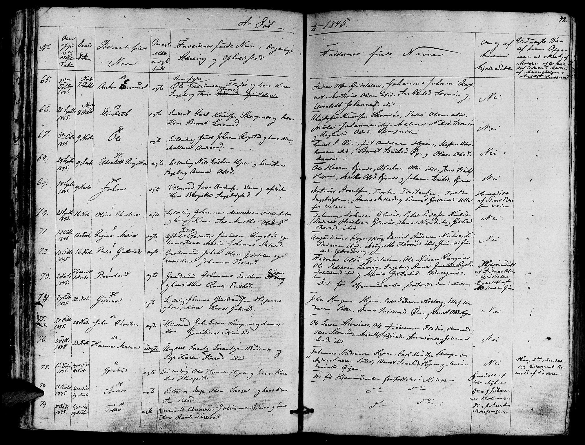 Ministerialprotokoller, klokkerbøker og fødselsregistre - Møre og Romsdal, AV/SAT-A-1454/581/L0936: Parish register (official) no. 581A04, 1836-1852, p. 42