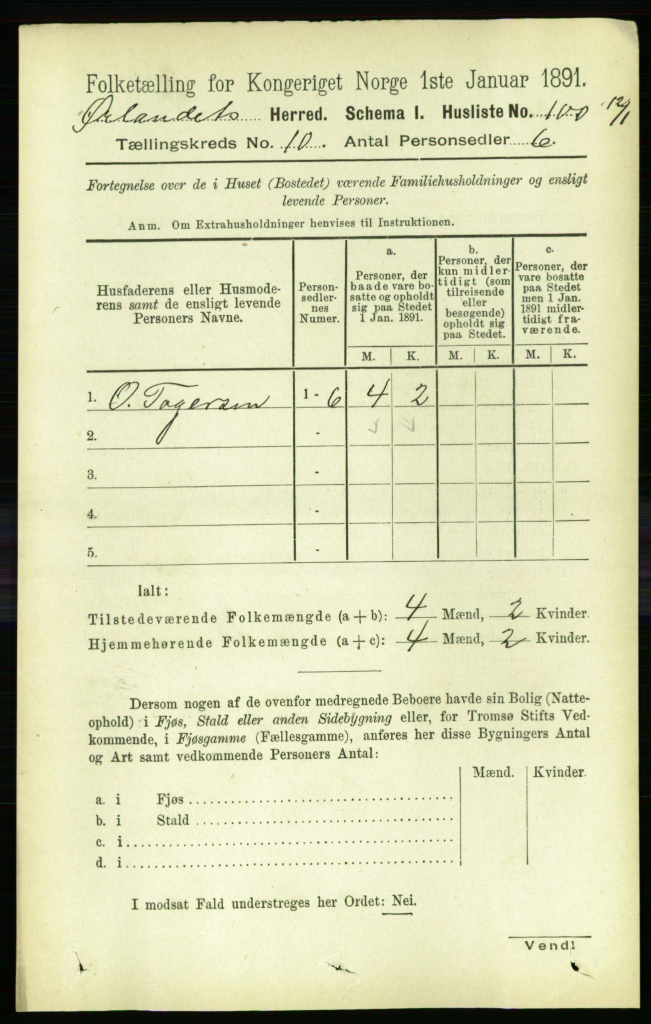 RA, 1891 census for 1621 Ørland, 1891, p. 4202