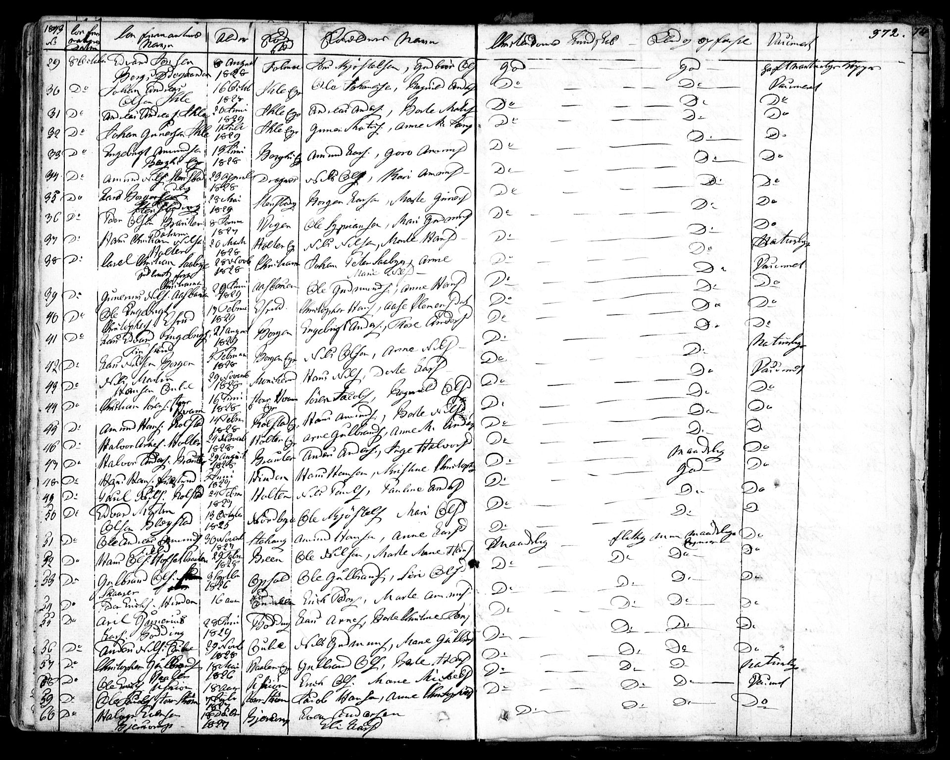 Nes prestekontor Kirkebøker, AV/SAO-A-10410/F/Fa/L0006: Parish register (official) no. I 6, 1833-1845, p. 372