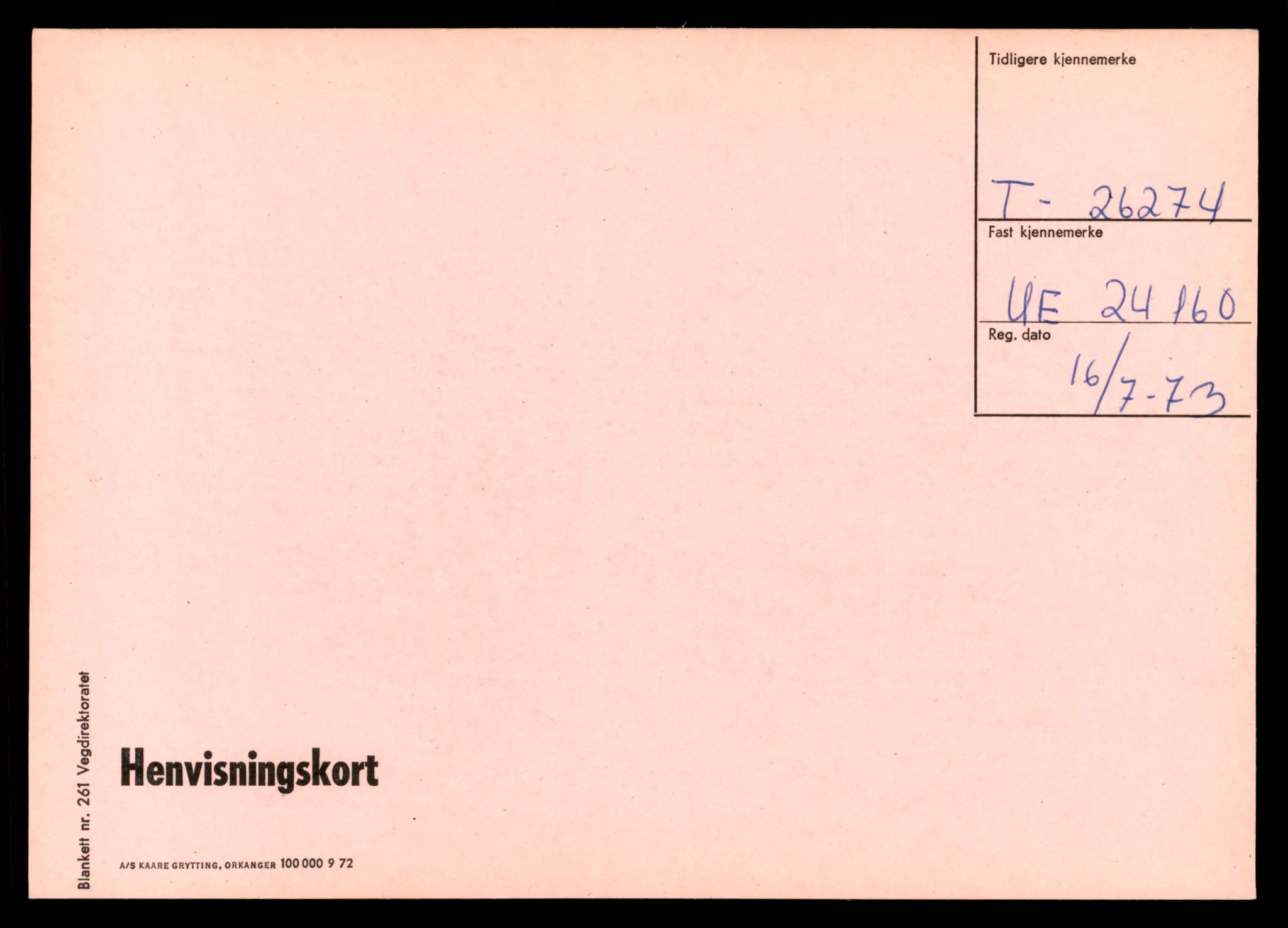 Møre og Romsdal vegkontor - Ålesund trafikkstasjon, SAT/A-4099/F/Ff/L0006: Overførings-/henvisningskort T 26272 - T 29755, 1927-1998, p. 3