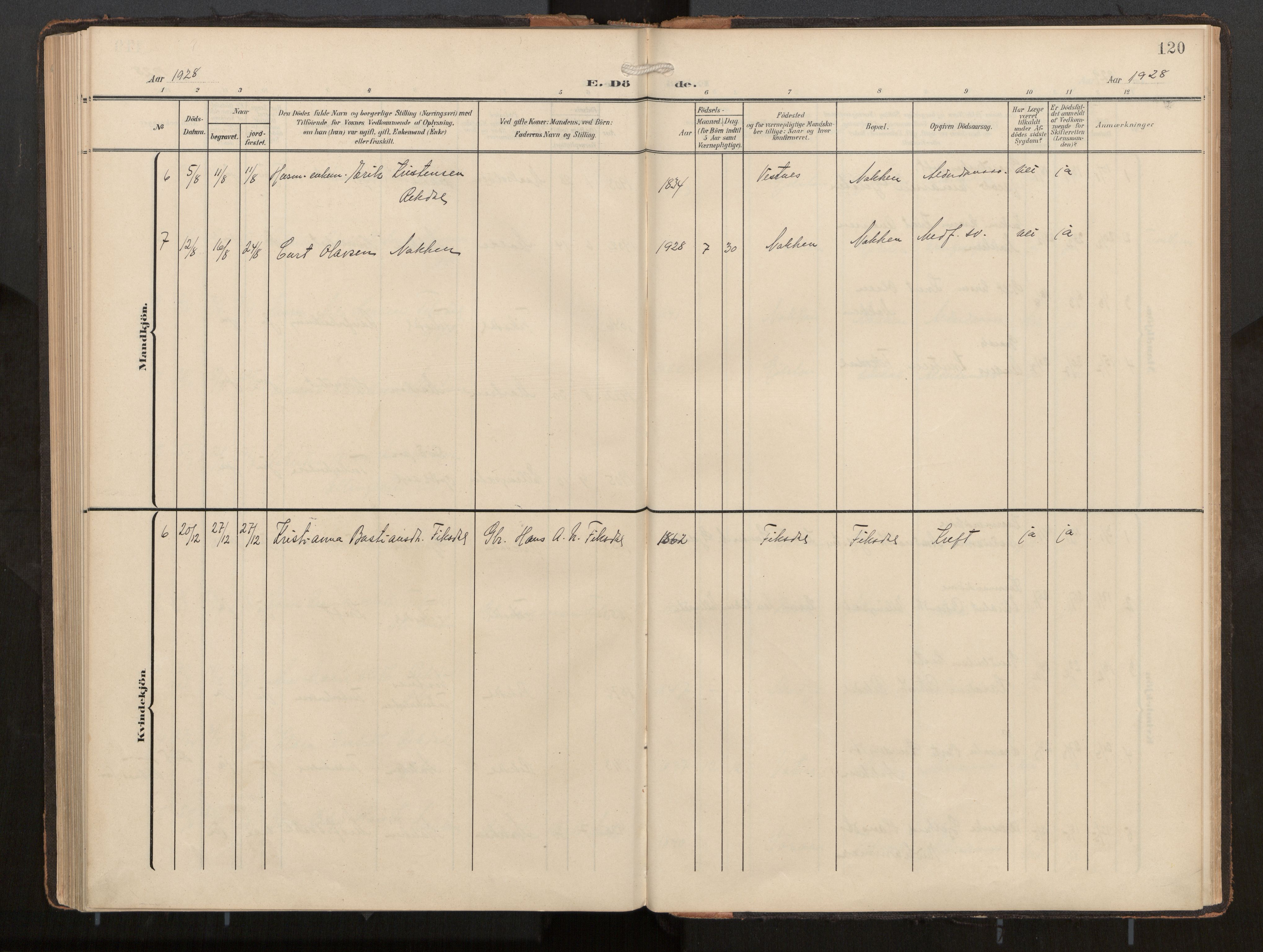 Ministerialprotokoller, klokkerbøker og fødselsregistre - Møre og Romsdal, AV/SAT-A-1454/540/L0540b: Parish register (official) no. 540A03, 1909-1932, p. 120