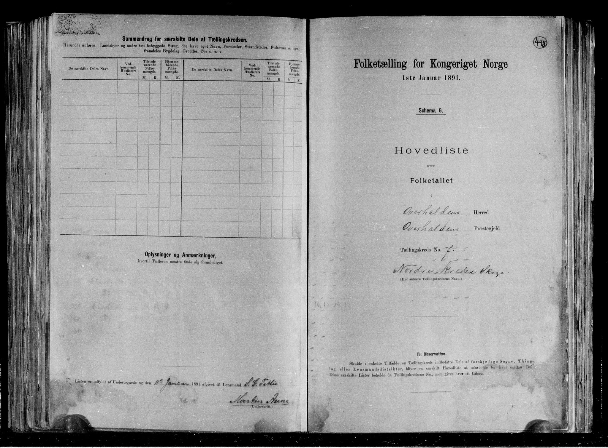 RA, 1891 census for 1744 Overhalla, 1891, p. 18