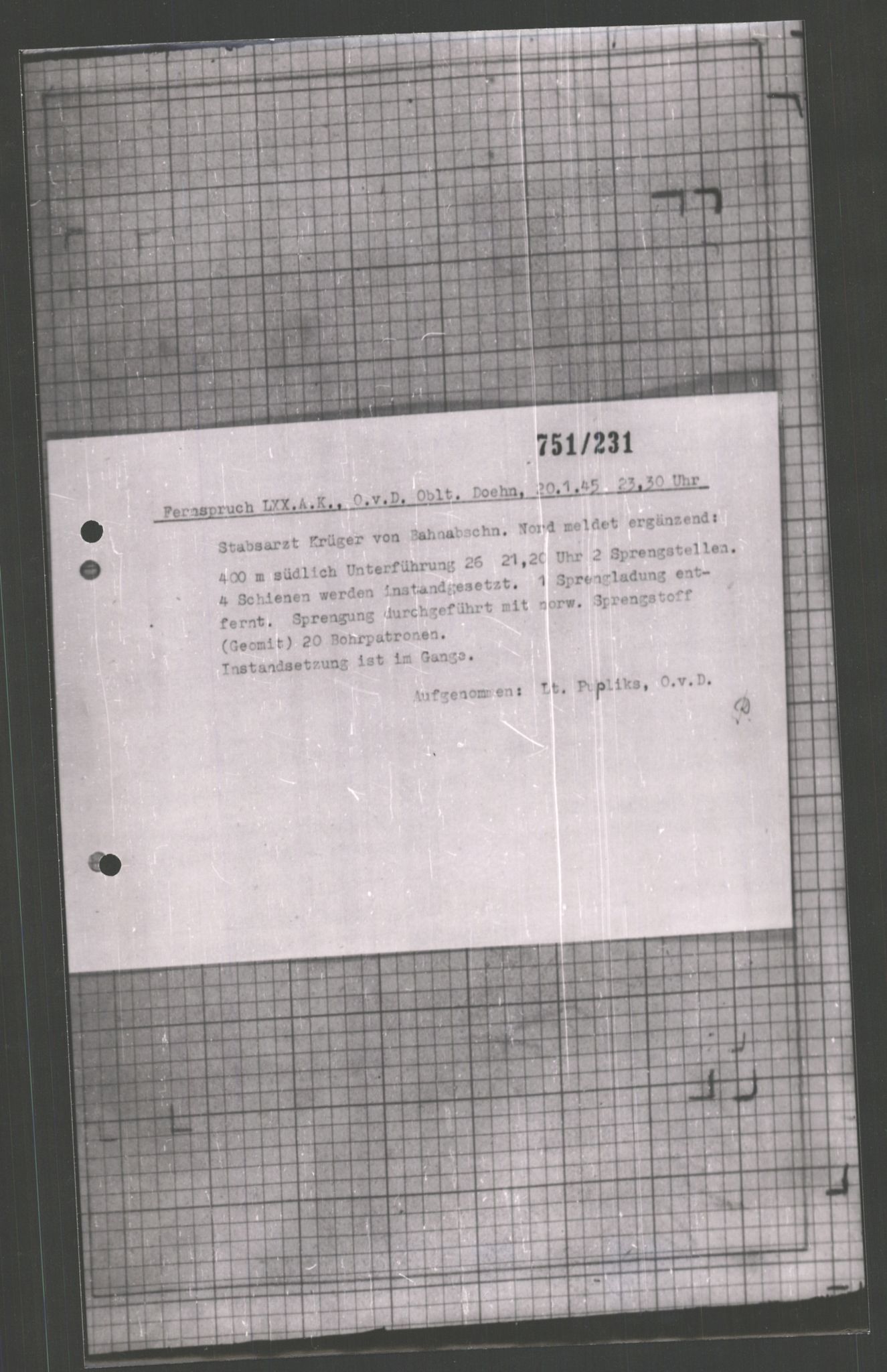 Forsvarets Overkommando. 2 kontor. Arkiv 11.4. Spredte tyske arkivsaker, AV/RA-RAFA-7031/D/Dar/Dara/L0002: Krigsdagbøker for 20. Gebirgs-Armee-Oberkommando (AOK 20), 1945, p. 180