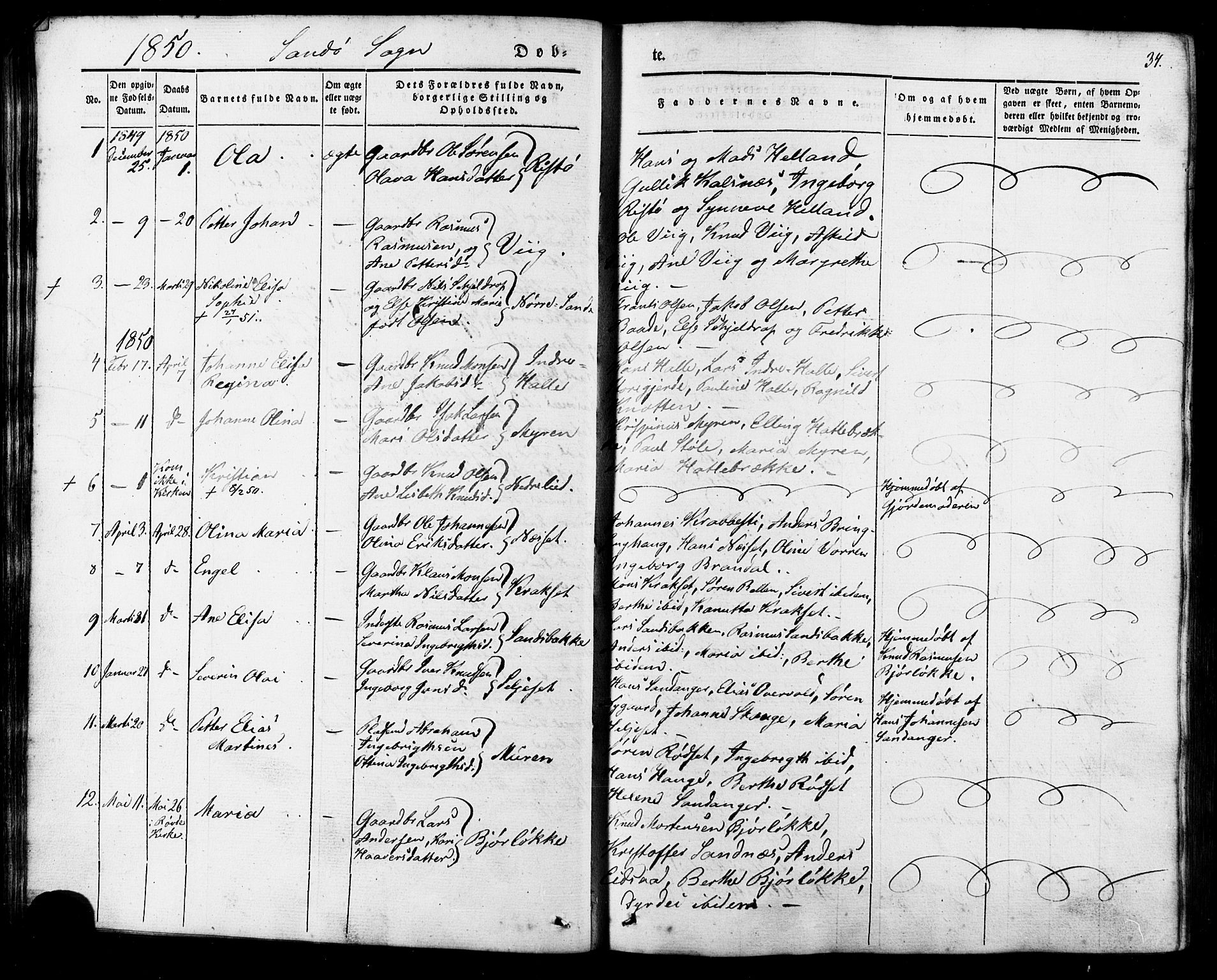 Ministerialprotokoller, klokkerbøker og fødselsregistre - Møre og Romsdal, AV/SAT-A-1454/503/L0034: Parish register (official) no. 503A02, 1841-1884, p. 34