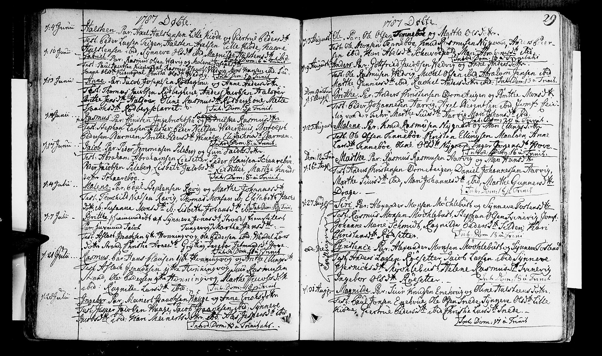Selje sokneprestembete, SAB/A-99938/H/Ha/Haa/Haaa: Parish register (official) no. A 6, 1782-1806, p. 29