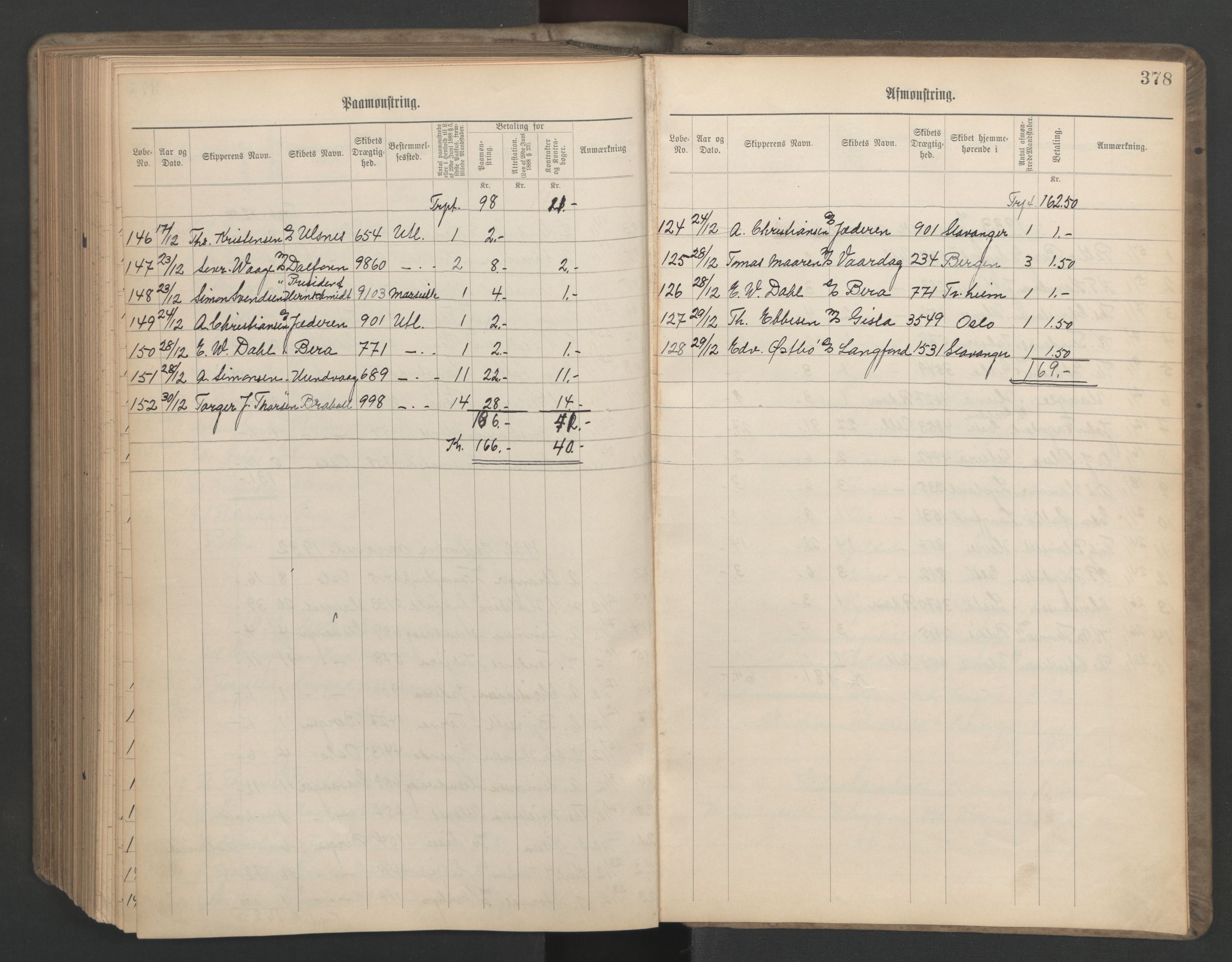 Stavanger sjømannskontor, SAST/A-102006/G/Ga/L0006: Mønstringsjournal, 1908-1933, p. 409