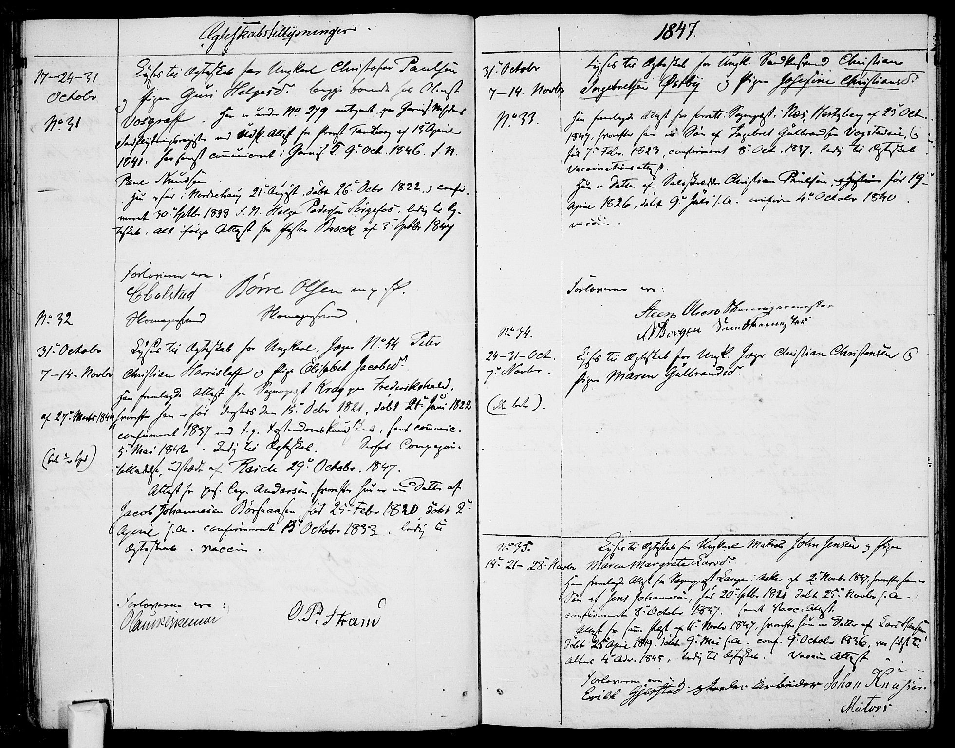 Garnisonsmenigheten Kirkebøker, AV/SAO-A-10846/H/Ha/L0005: Banns register no. I 5, 1844-1856