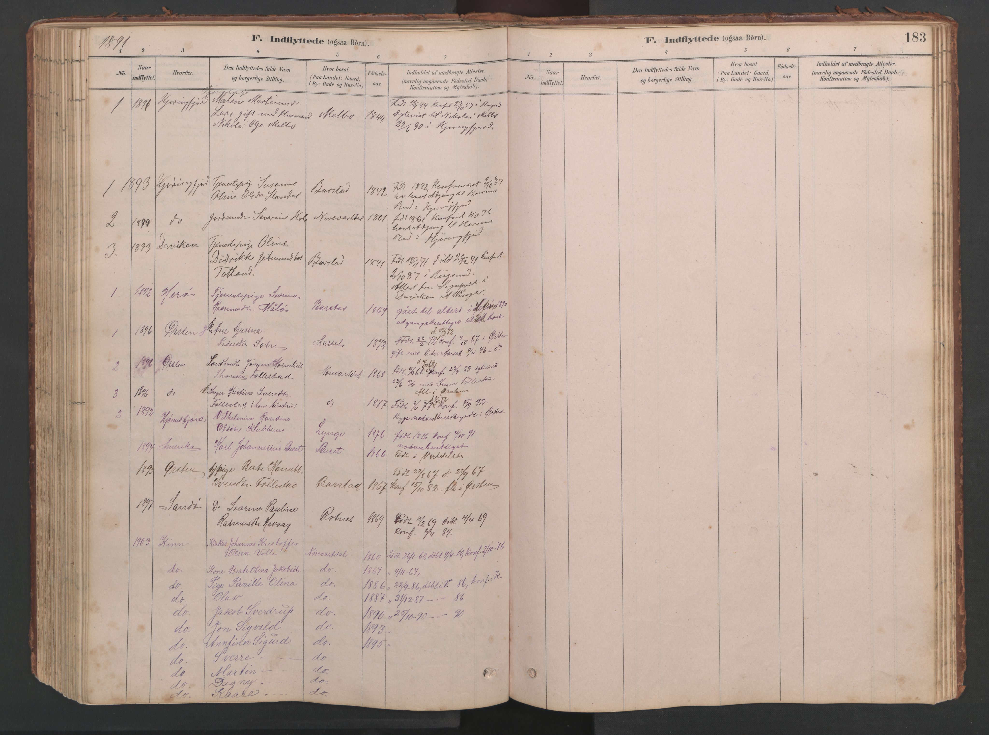 Ministerialprotokoller, klokkerbøker og fødselsregistre - Møre og Romsdal, SAT/A-1454/514/L0201: Parish register (copy) no. 514C01, 1878-1919, p. 183