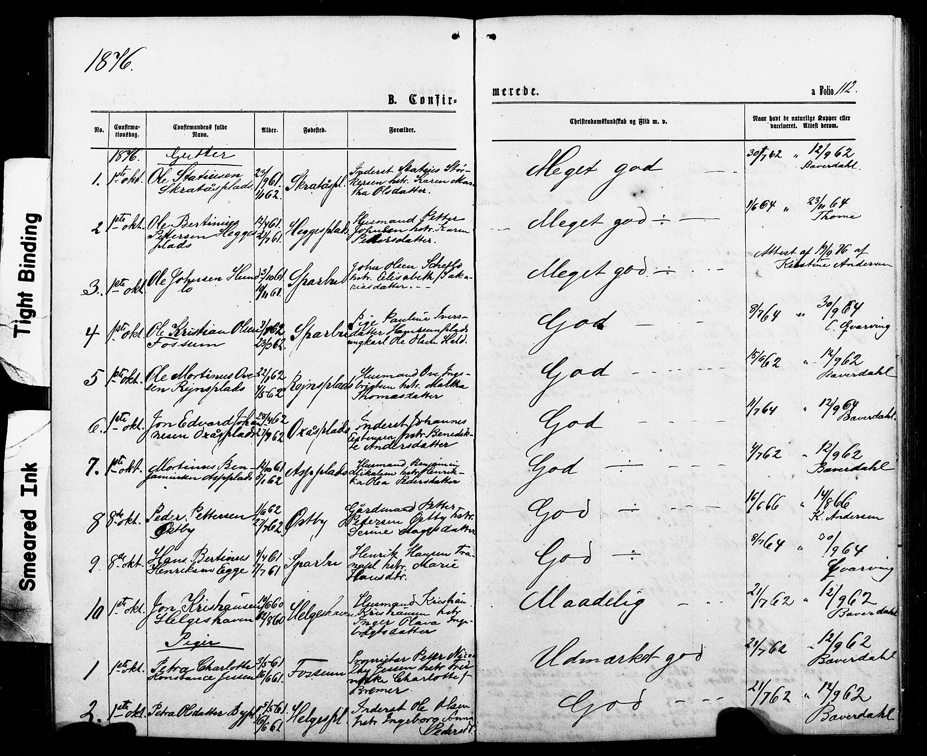 Ministerialprotokoller, klokkerbøker og fødselsregistre - Nord-Trøndelag, AV/SAT-A-1458/740/L0380: Parish register (copy) no. 740C01, 1868-1902, p. 112