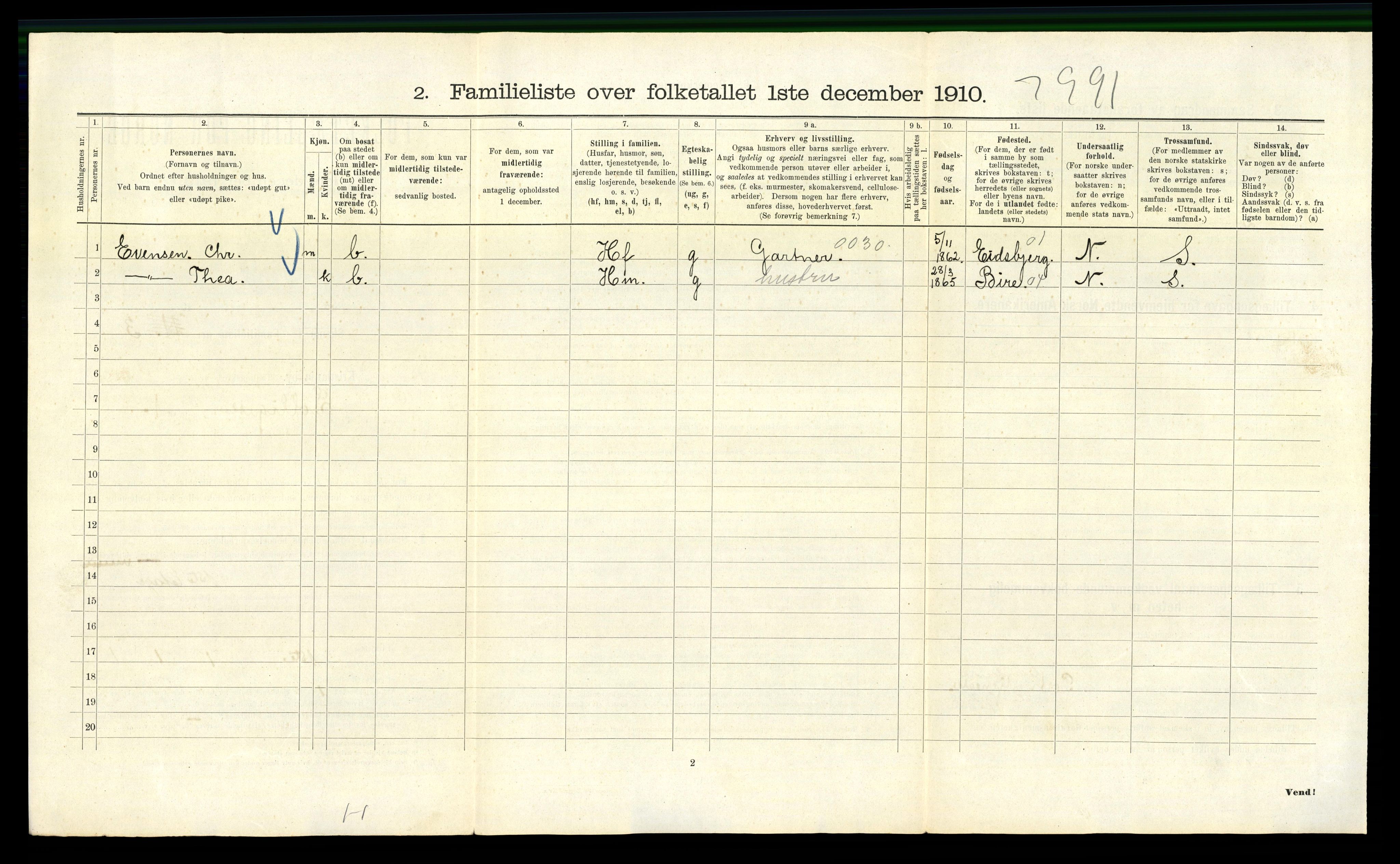 RA, 1910 census for Kristiania, 1910, p. 95094