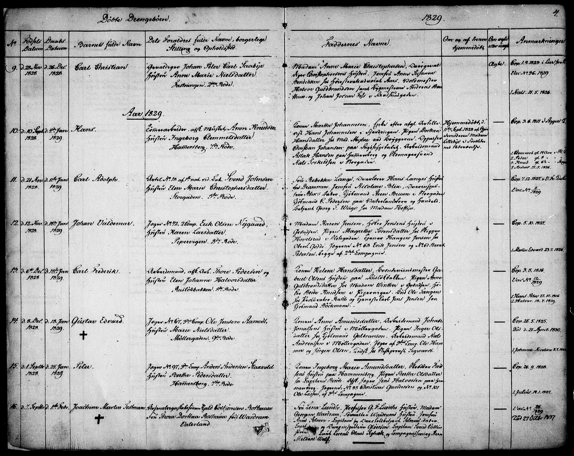Garnisonsmenigheten Kirkebøker, SAO/A-10846/F/Fa/L0006: Parish register (official) no. 6, 1828-1841, p. 4