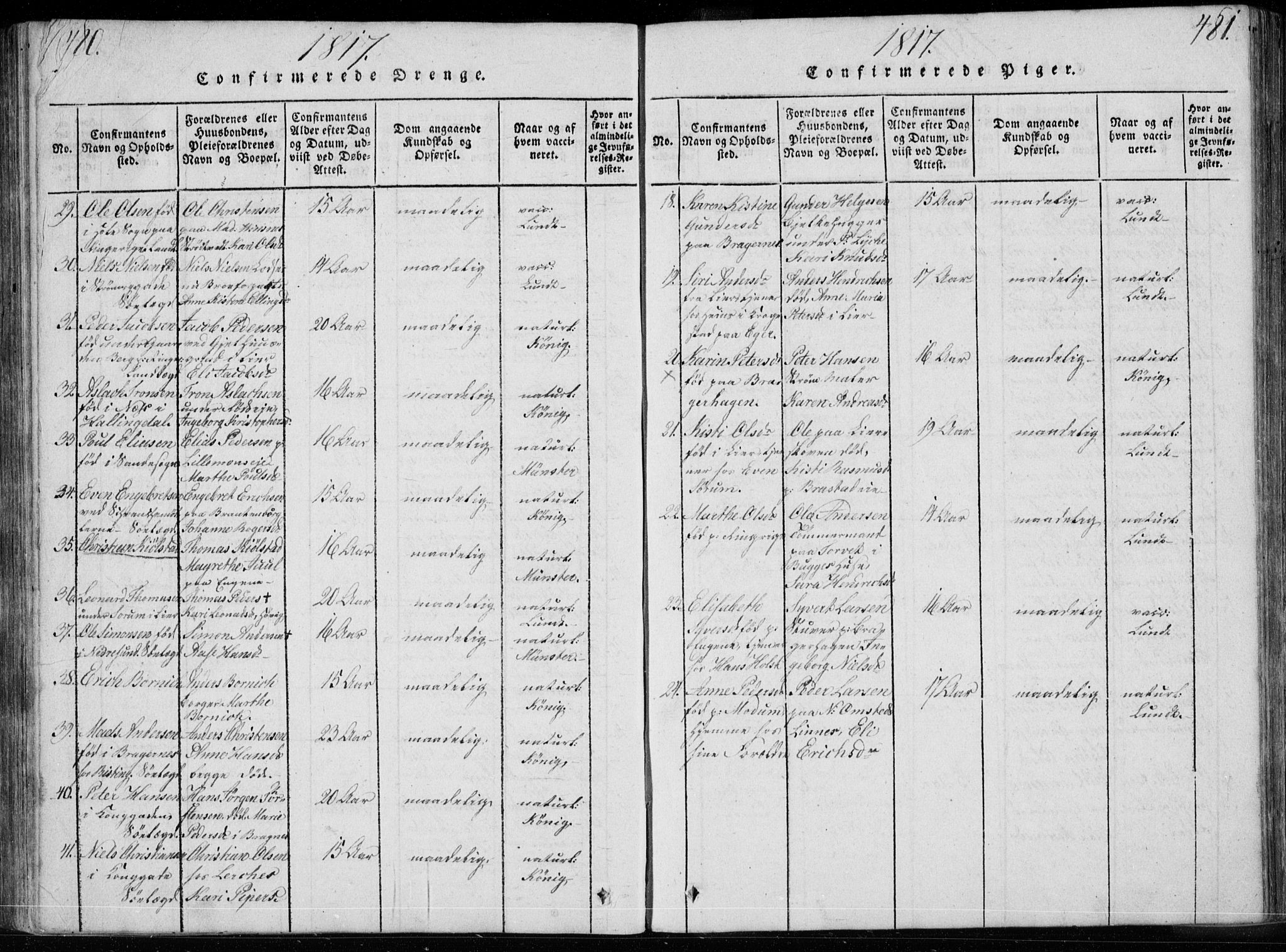 Bragernes kirkebøker, SAKO/A-6/F/Fa/L0007: Parish register (official) no. I 7, 1815-1829, p. 480-481