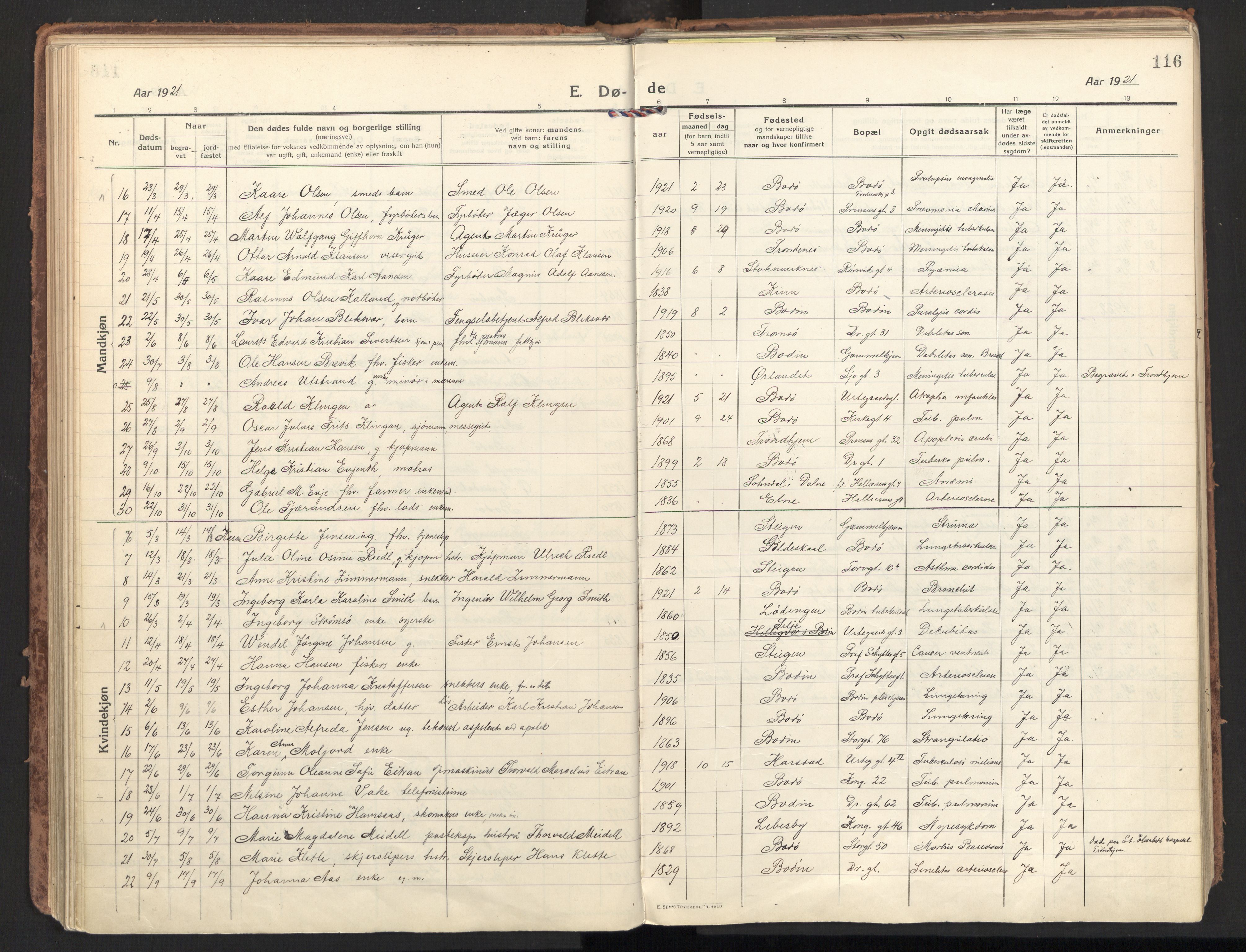 Ministerialprotokoller, klokkerbøker og fødselsregistre - Nordland, SAT/A-1459/801/L0018: Parish register (official) no. 801A18, 1916-1930, p. 116