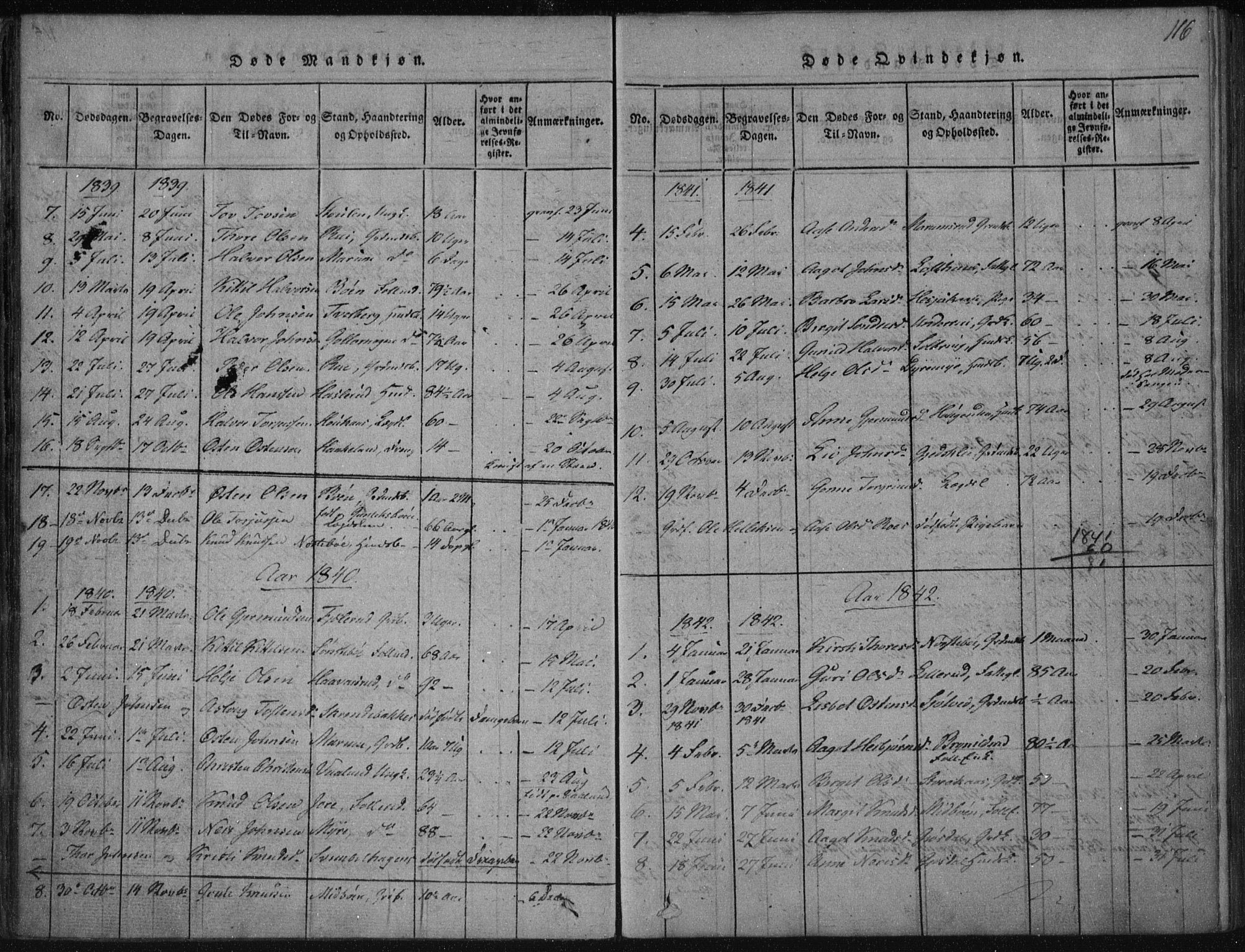 Tinn kirkebøker, SAKO/A-308/F/Fa/L0004: Parish register (official) no. I 4, 1815-1843, p. 115b-116a