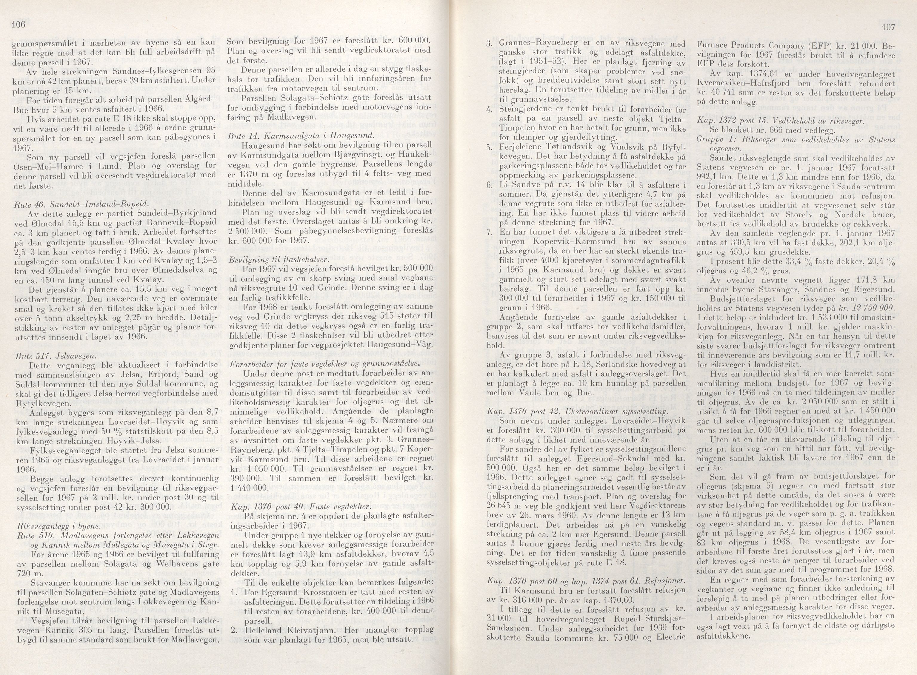 Rogaland fylkeskommune - Fylkesrådmannen , IKAR/A-900/A/Aa/Aaa/L0086: Møtebok , 1966, p. 106-107