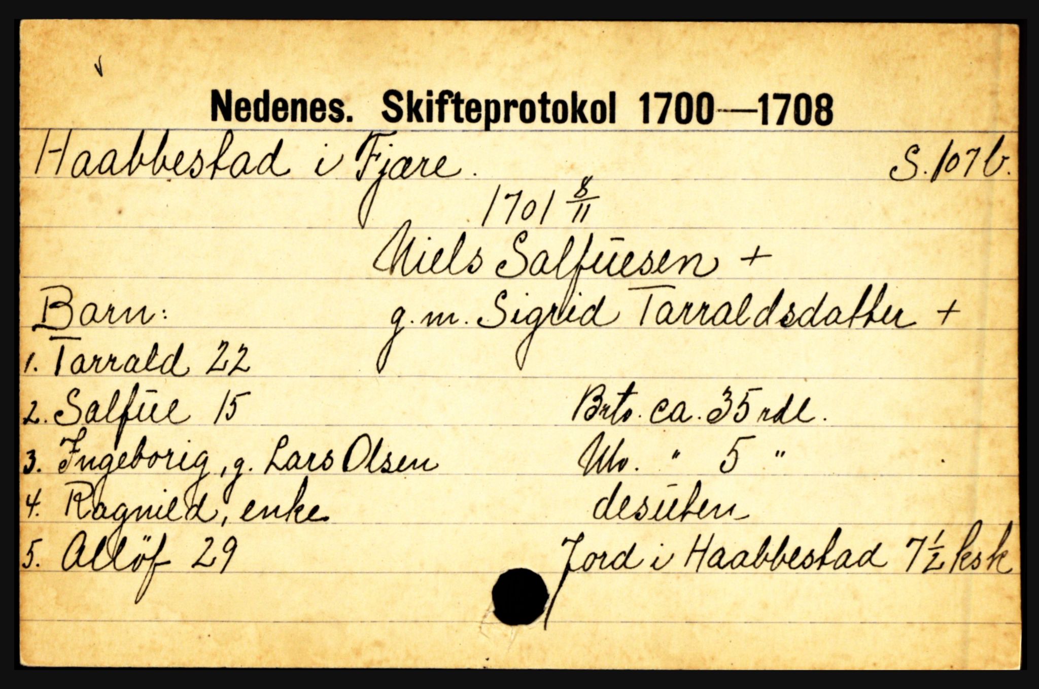 Nedenes sorenskriveri før 1824, AV/SAK-1221-0007/H, p. 13759