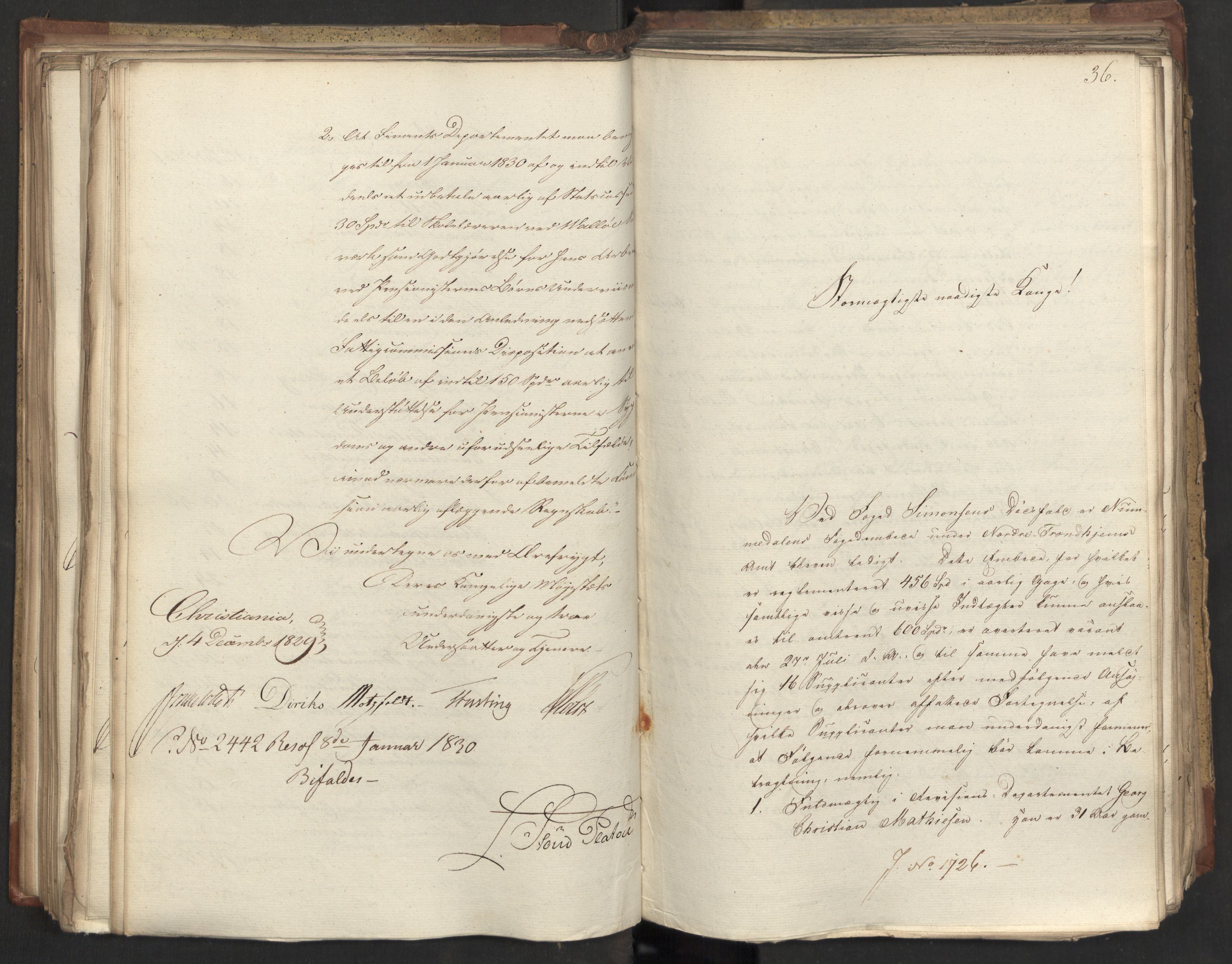 Statsrådsavdelingen i Stockholm, AV/RA-S-1003/D/Da/L0062: Regjeringsinnstillinger nr. 1667-1787, 1829, p. 174