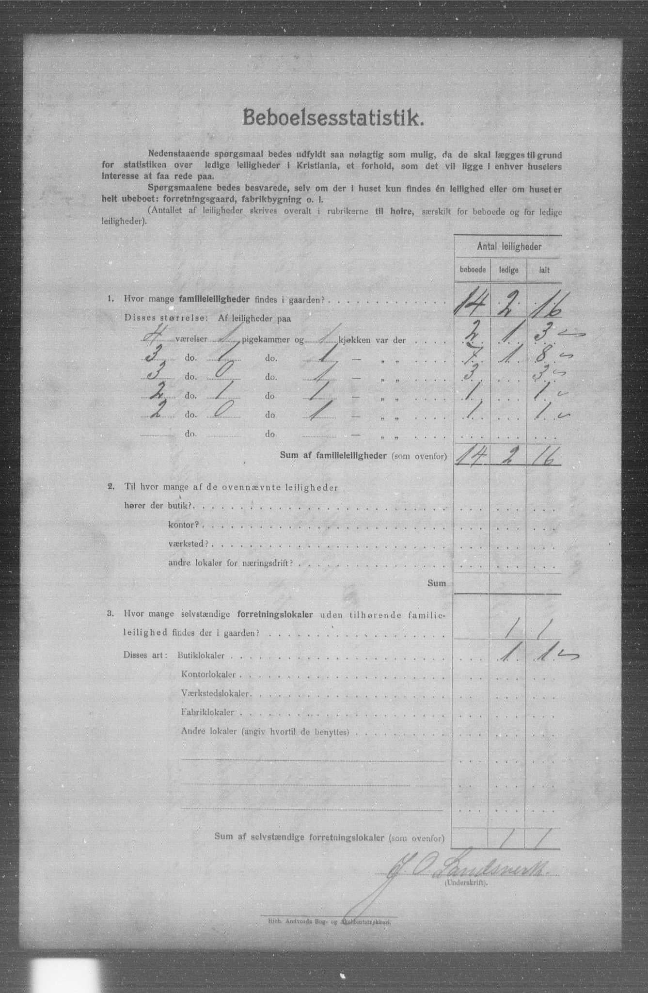 OBA, Municipal Census 1904 for Kristiania, 1904, p. 12431