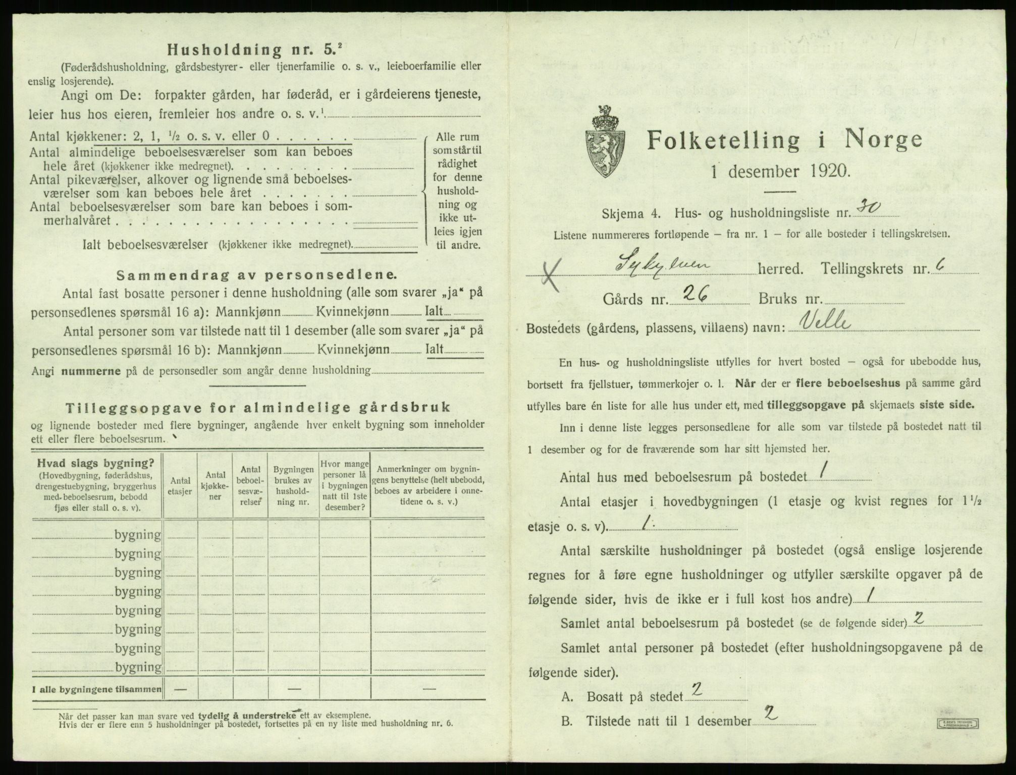 SAT, 1920 census for Sykkylven, 1920, p. 557